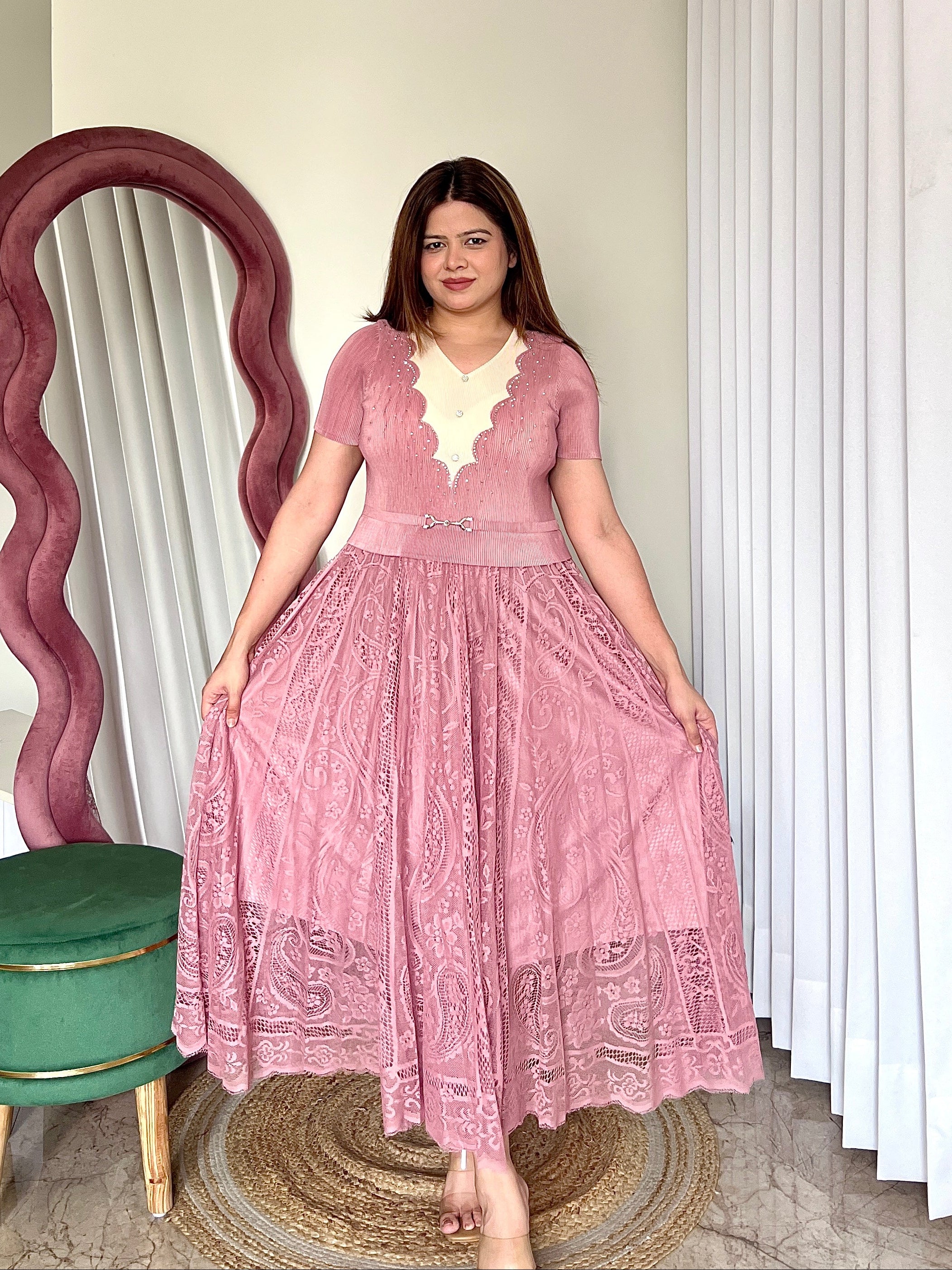 SAMANTHA PLEATED DRESS