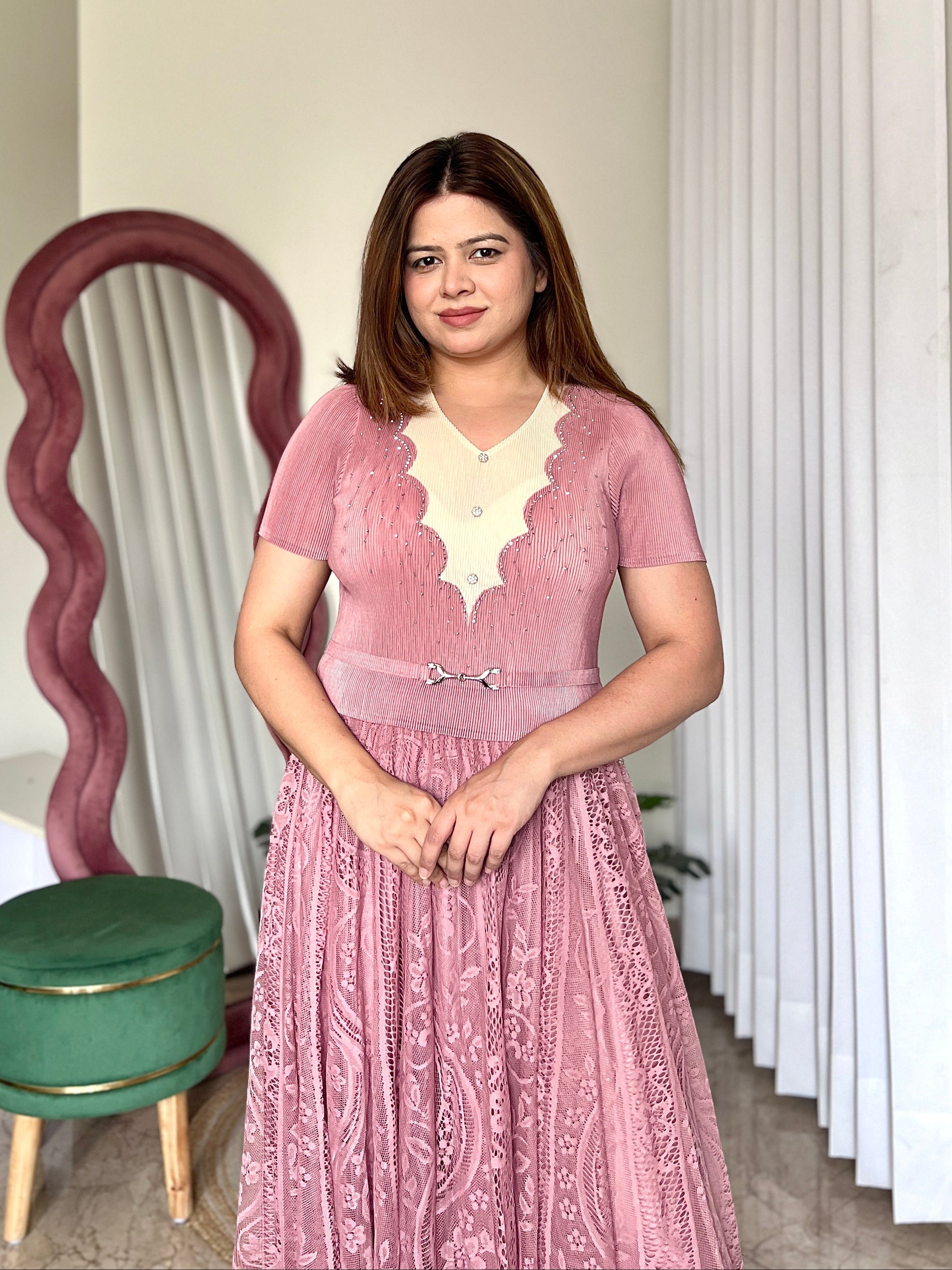 SAMANTHA PLEATED DRESS