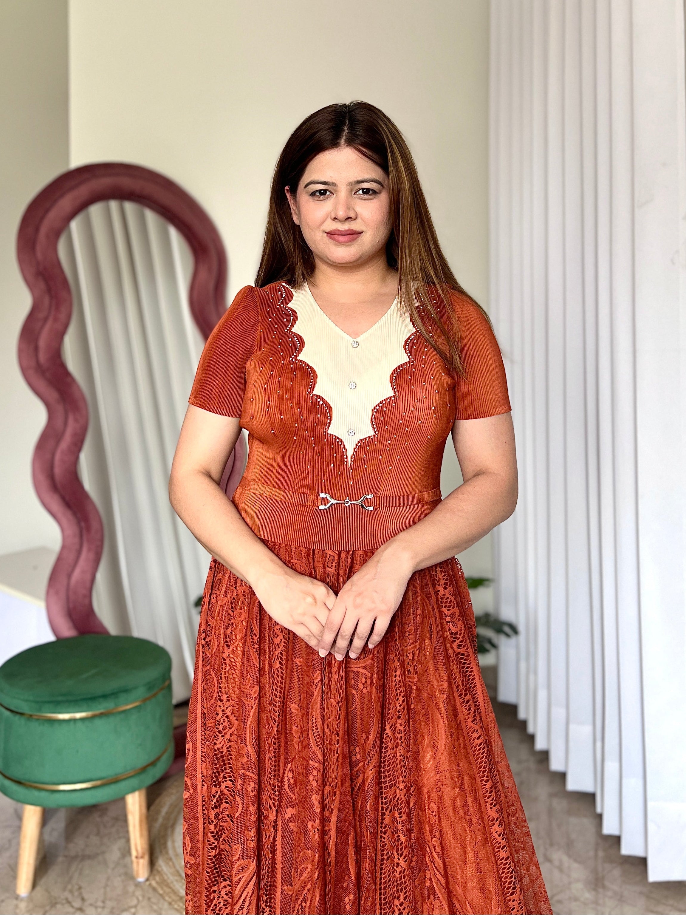 SAMANTHA PLEATED DRESS