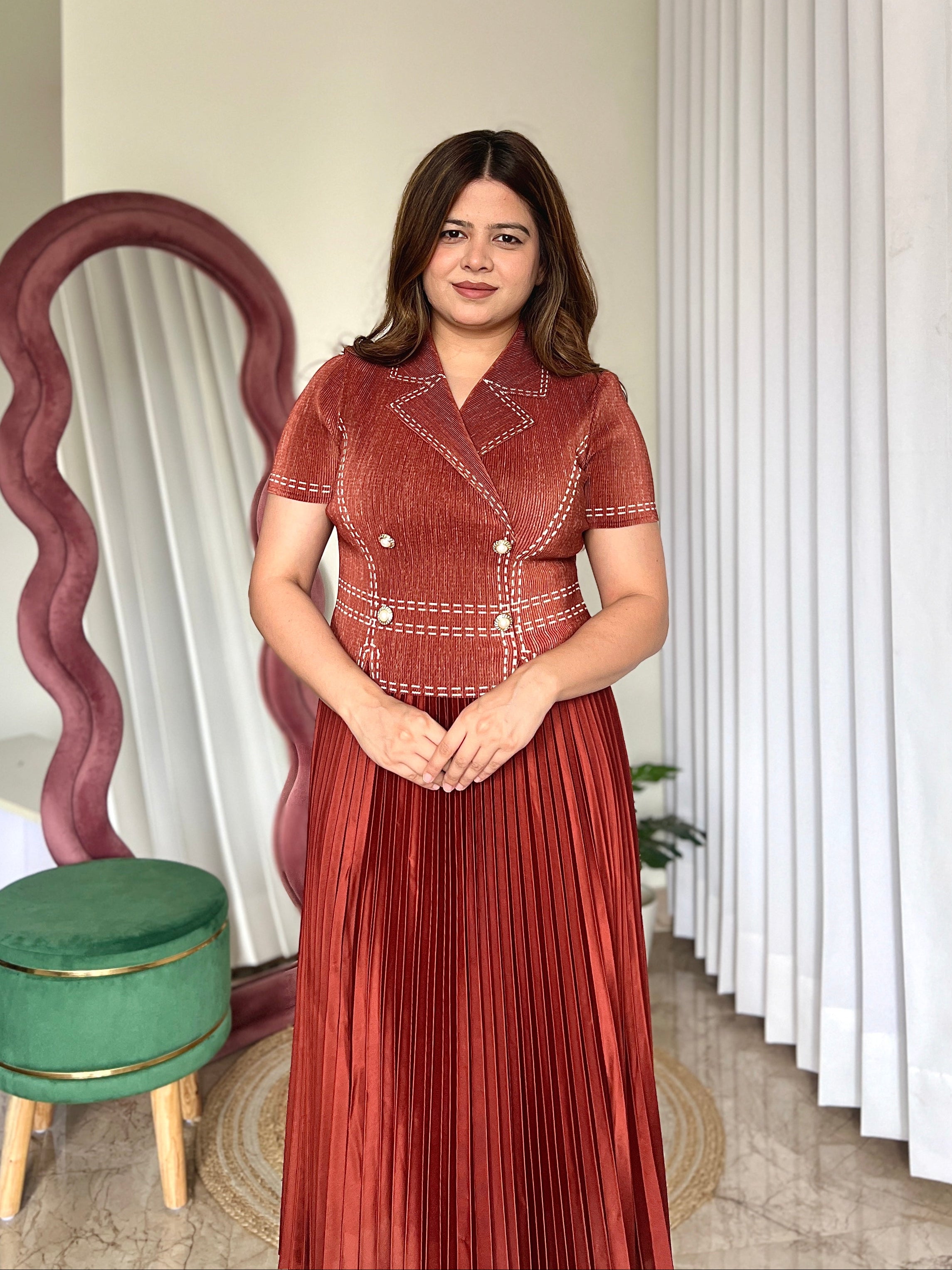TULLY PLEATED DRESS
