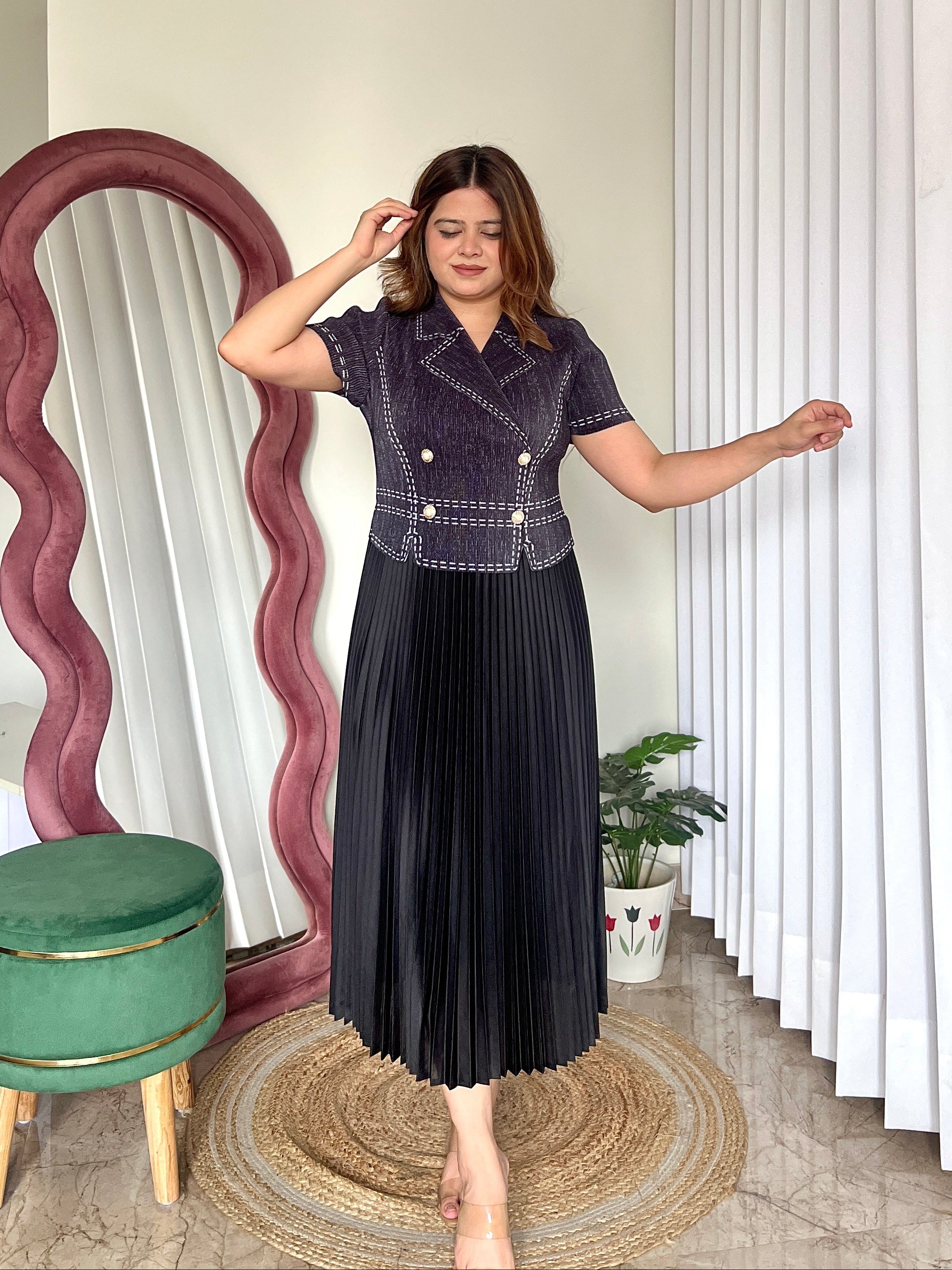 TULLY PLEATED DRESS