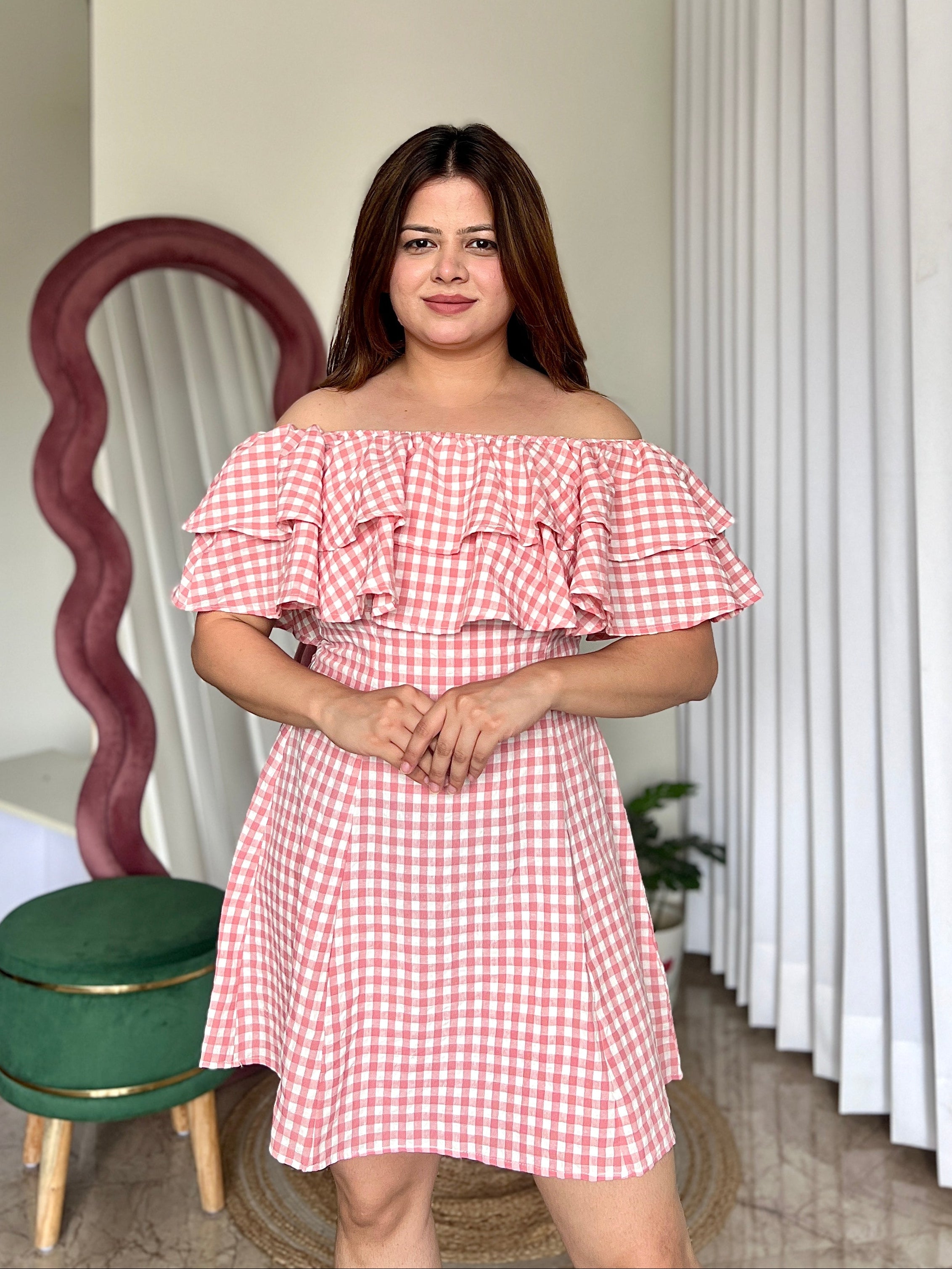 ANNY CHEQUERED DRESS