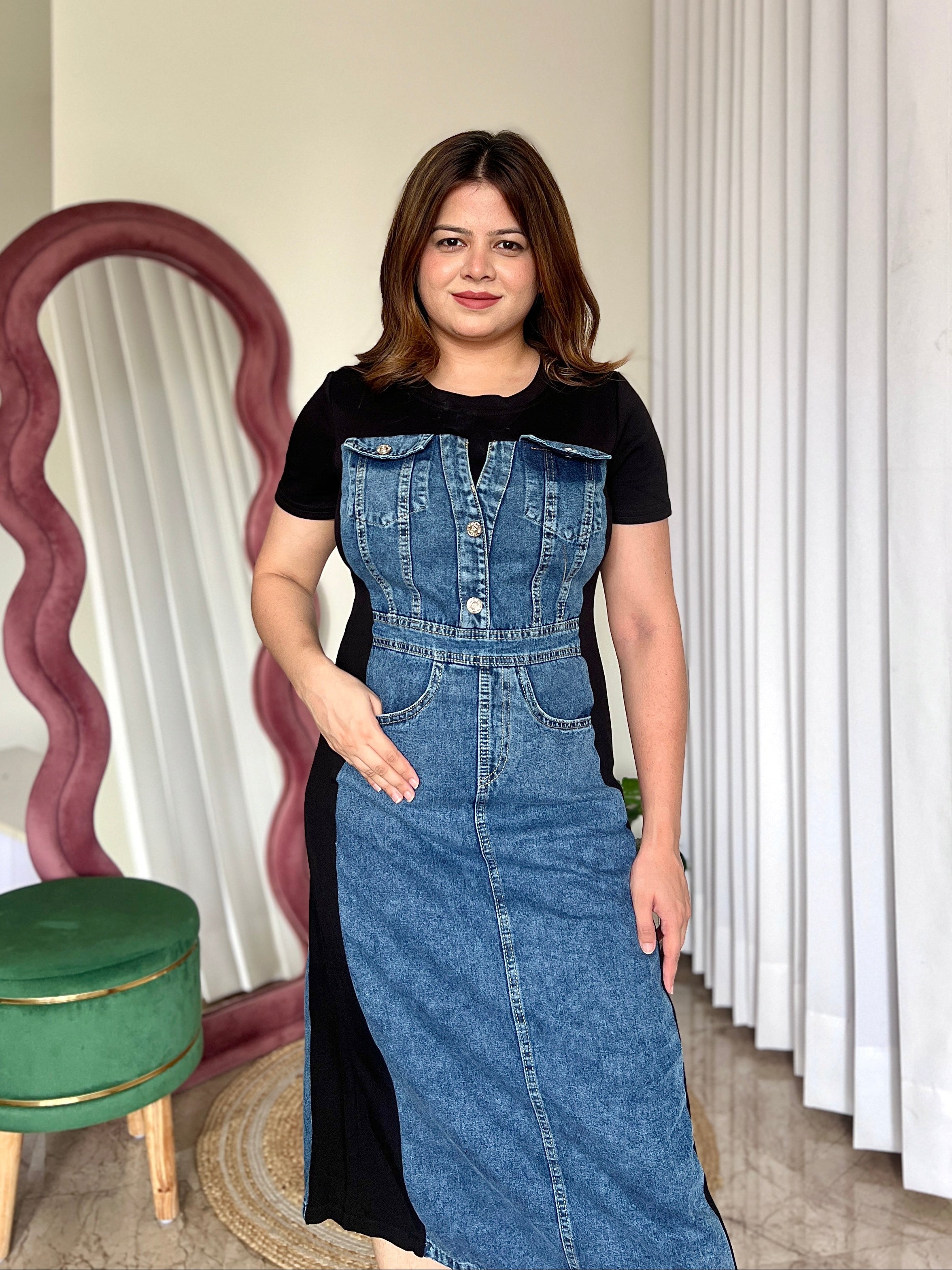 HAZE DENIM DRESS