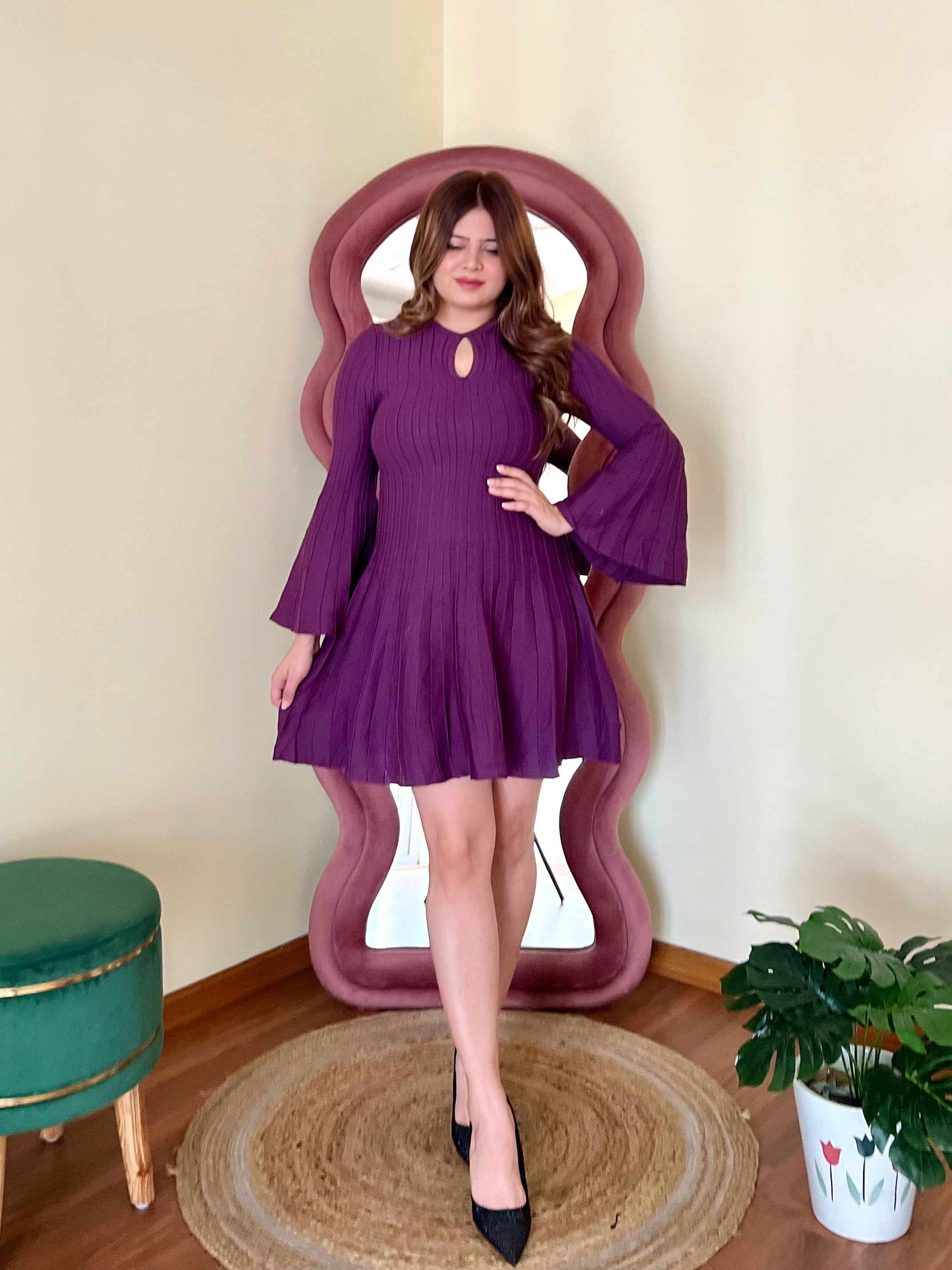 AUBREY RIBBED DRESS
