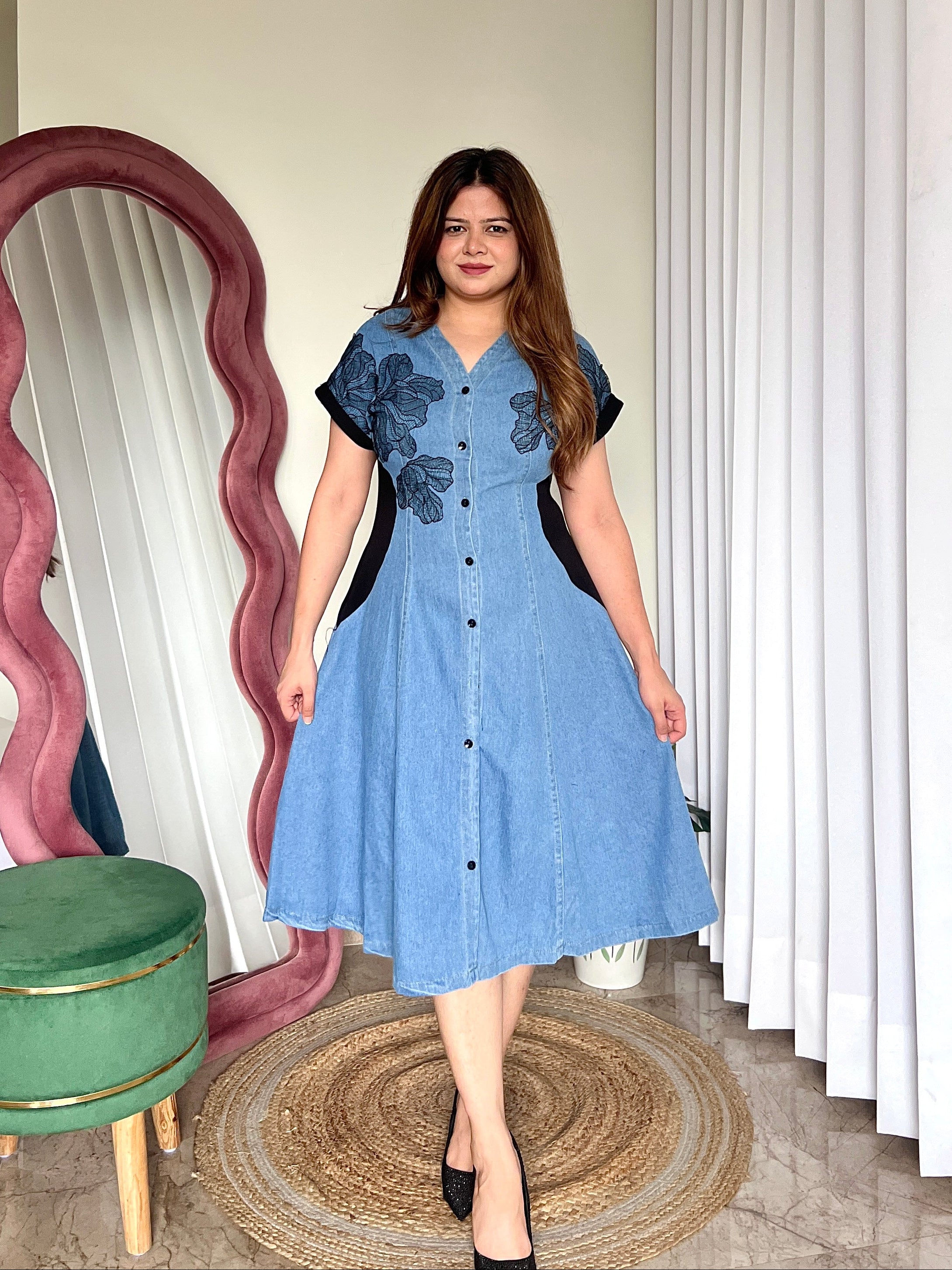 JULIET DENIM ILLUSION DRESS