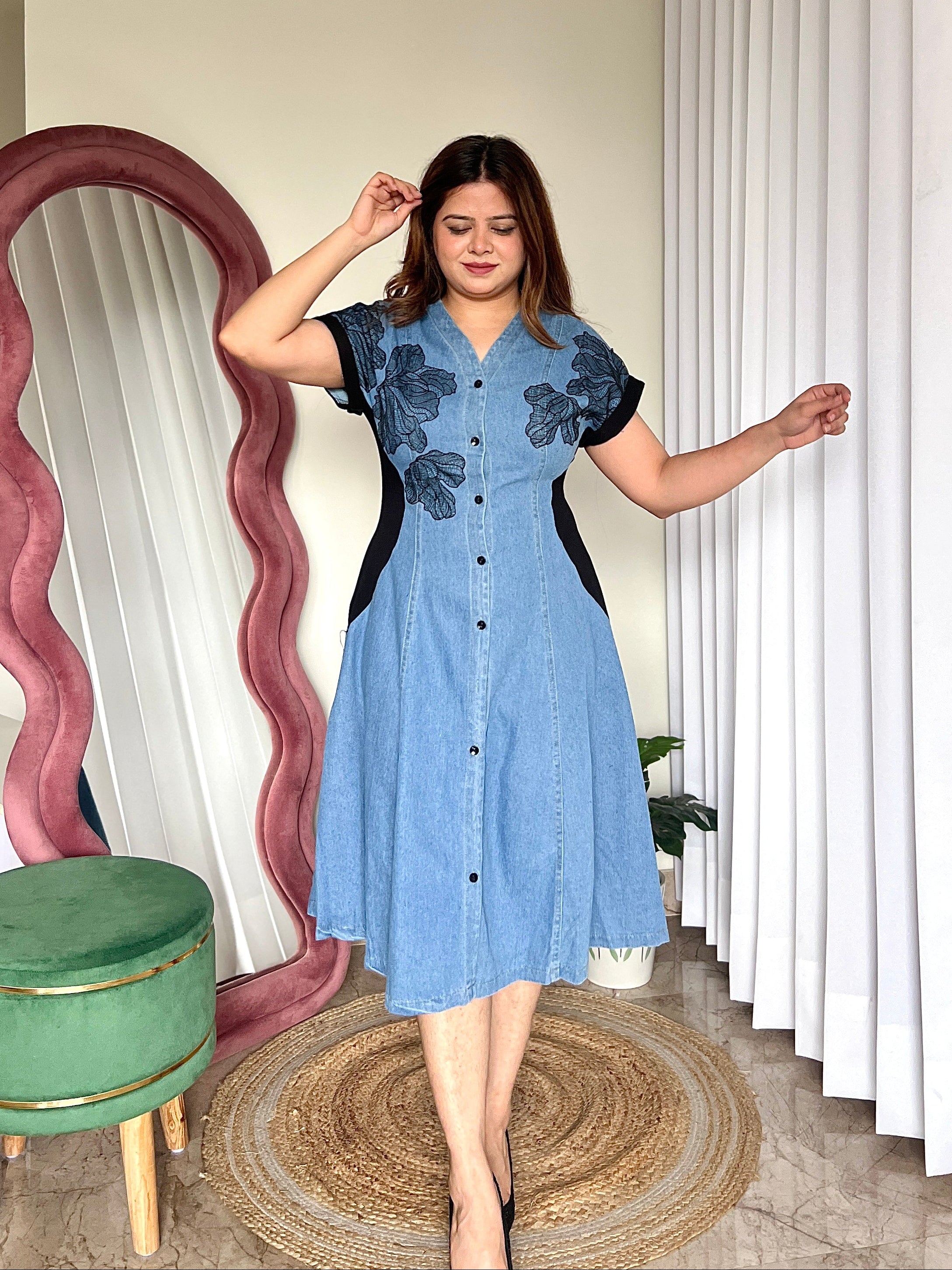 JULIET DENIM ILLUSION DRESS