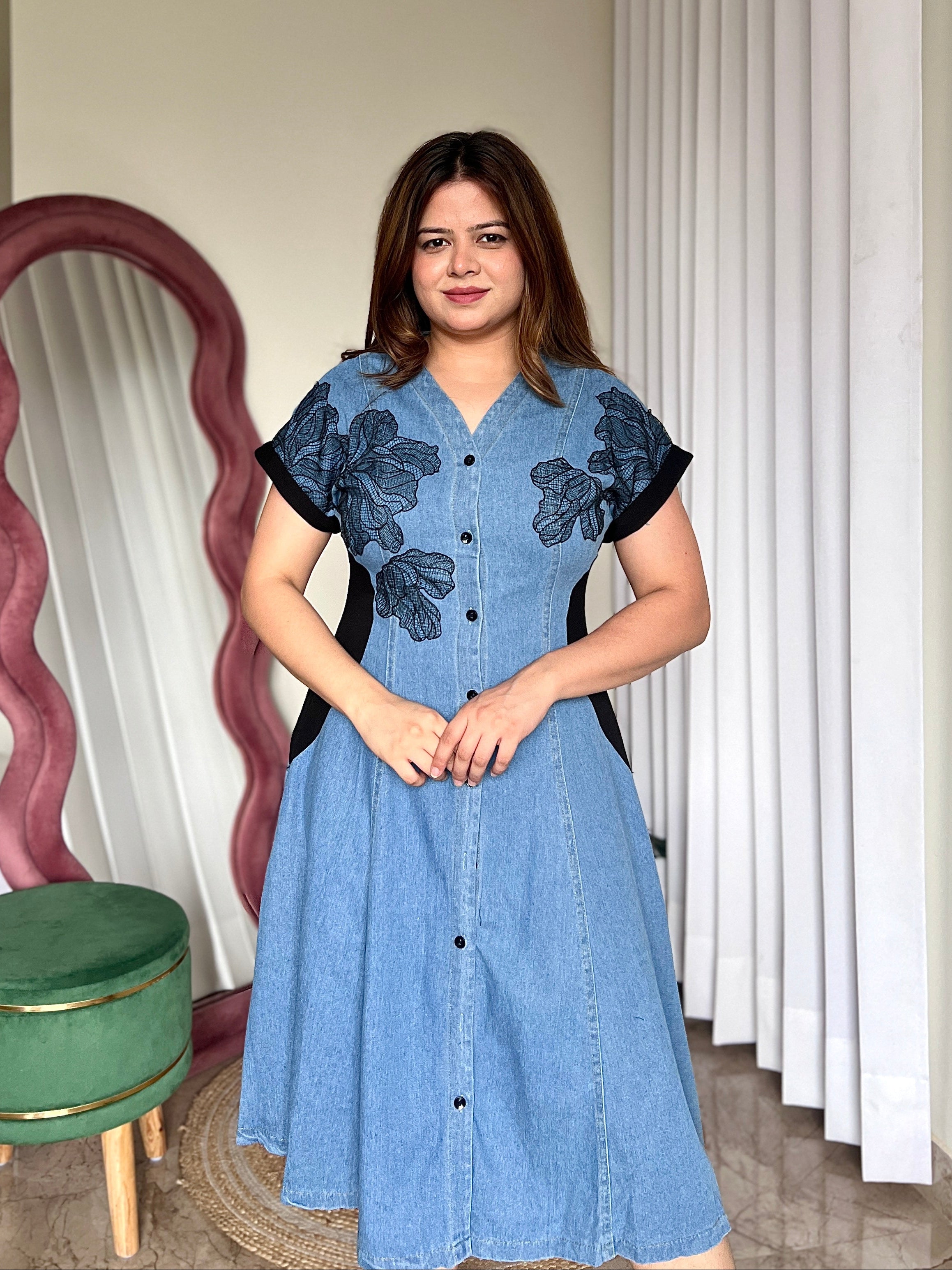 JULIET DENIM ILLUSION DRESS