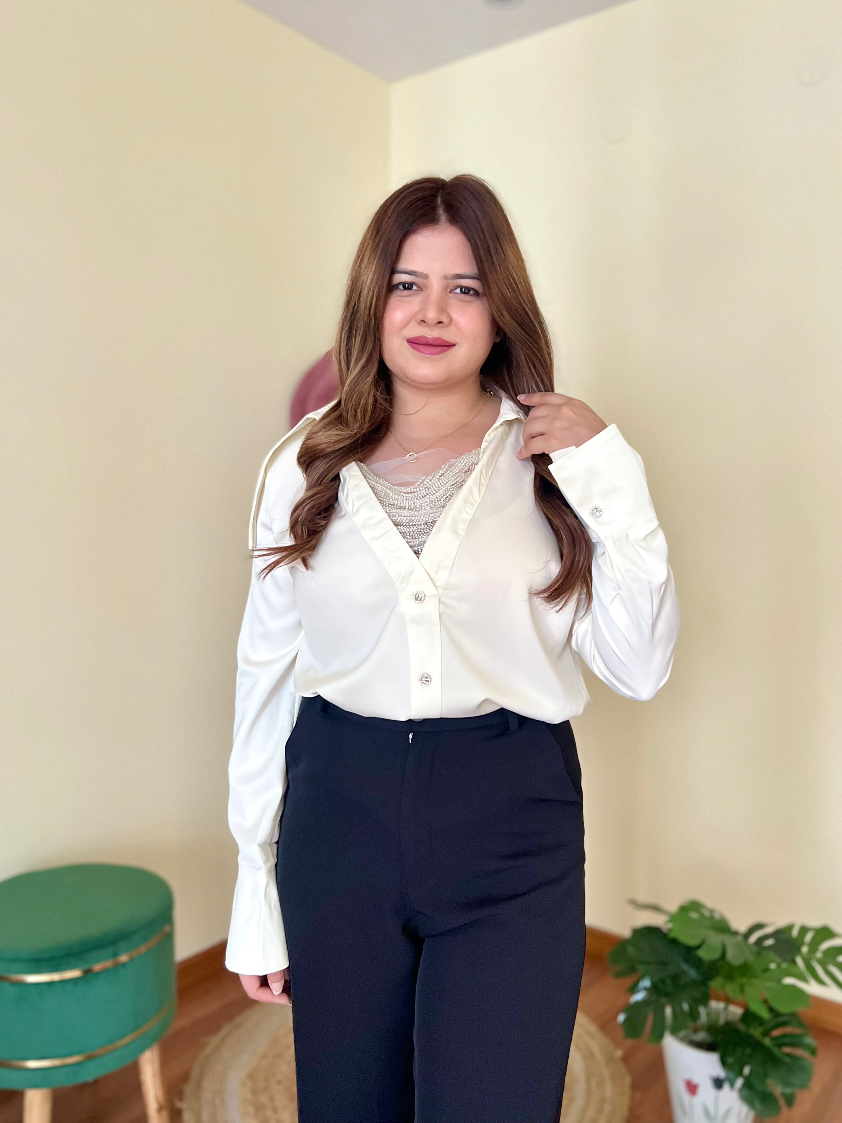 SYLVIE SATIN SHIRT