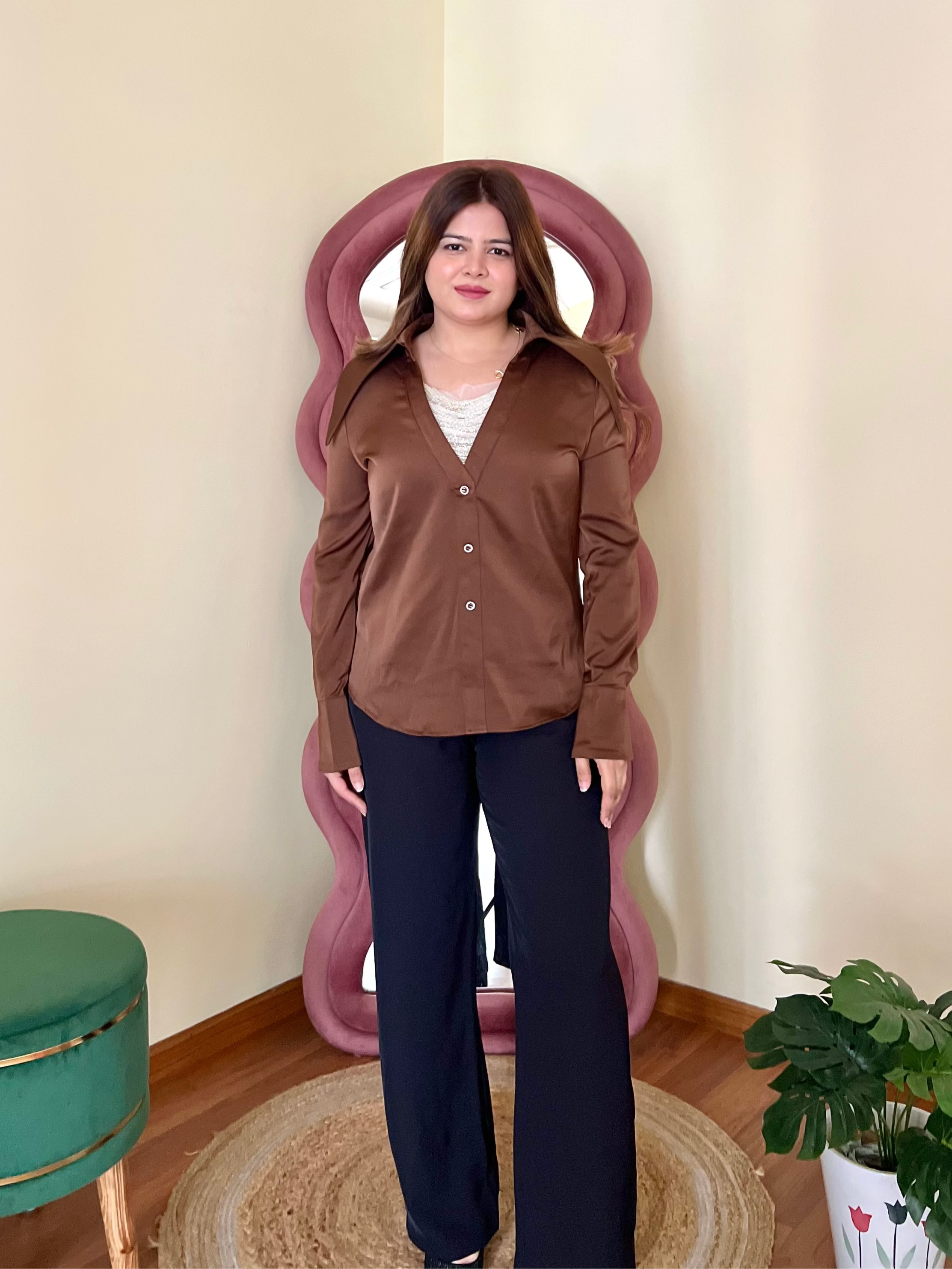 SYLVIE SATIN SHIRT