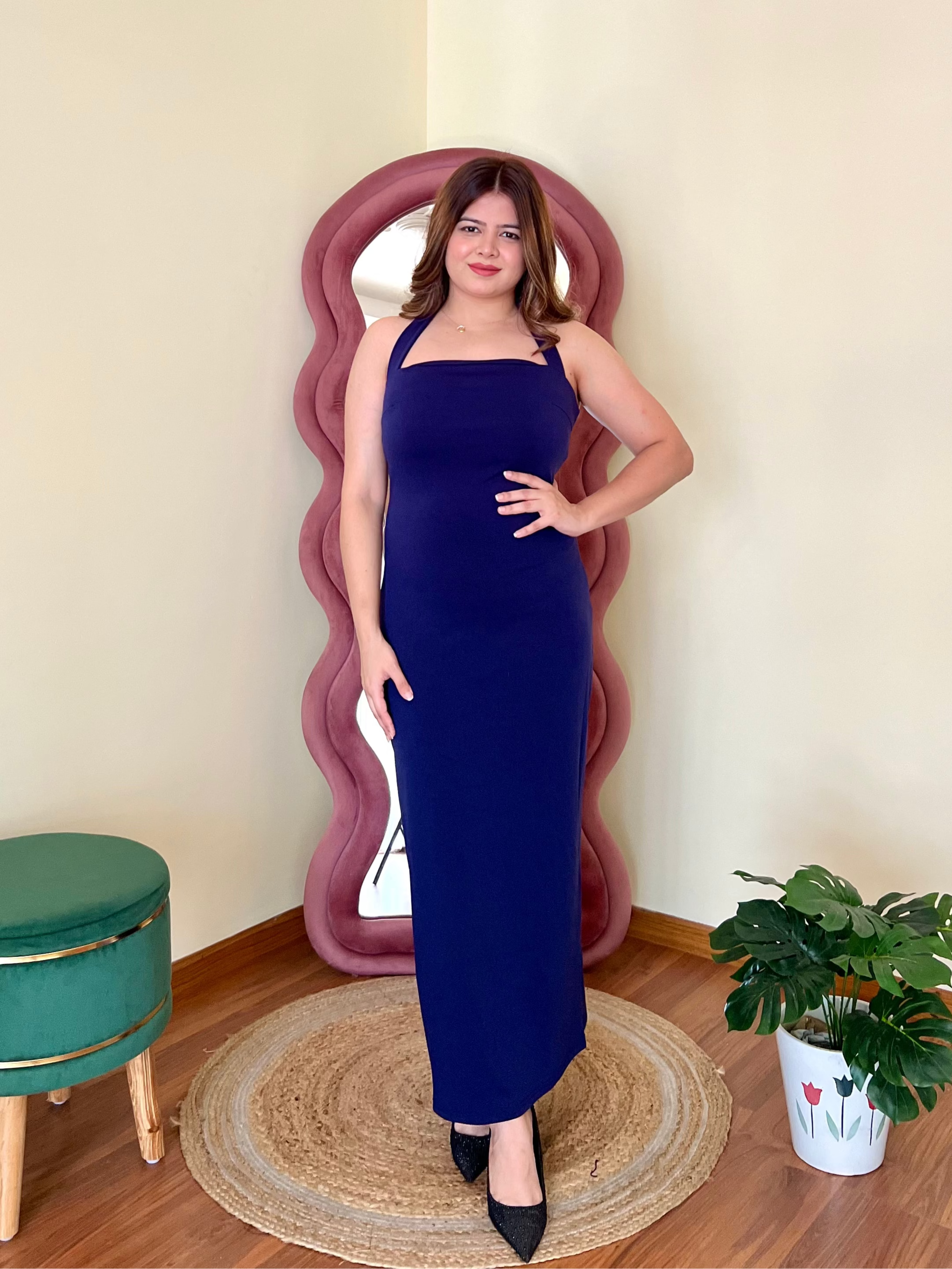 HAYLEY HALTER NECK DRESS