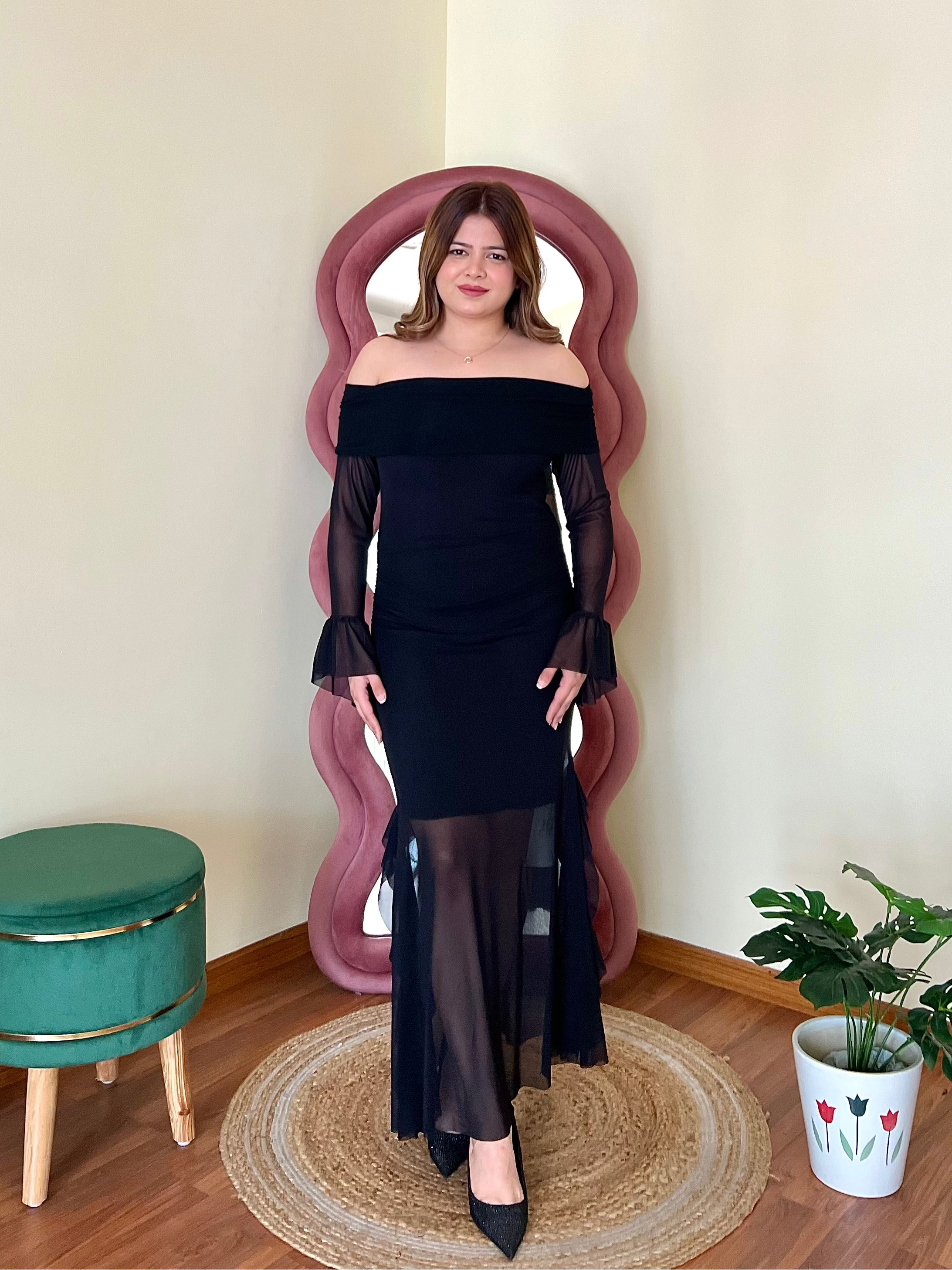 DONNA OFF SHOULDER DRESS