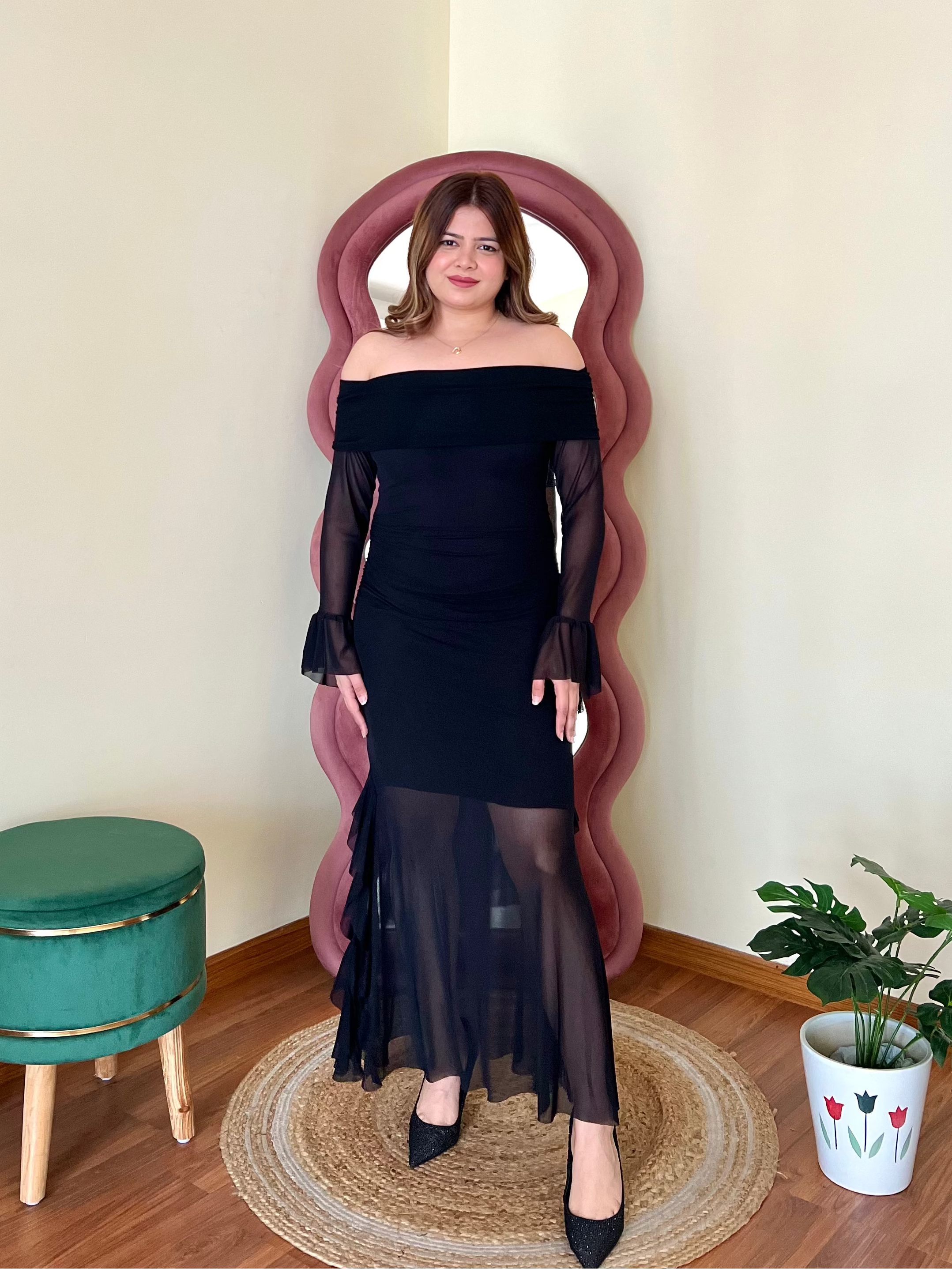 DONNA OFF SHOULDER DRESS