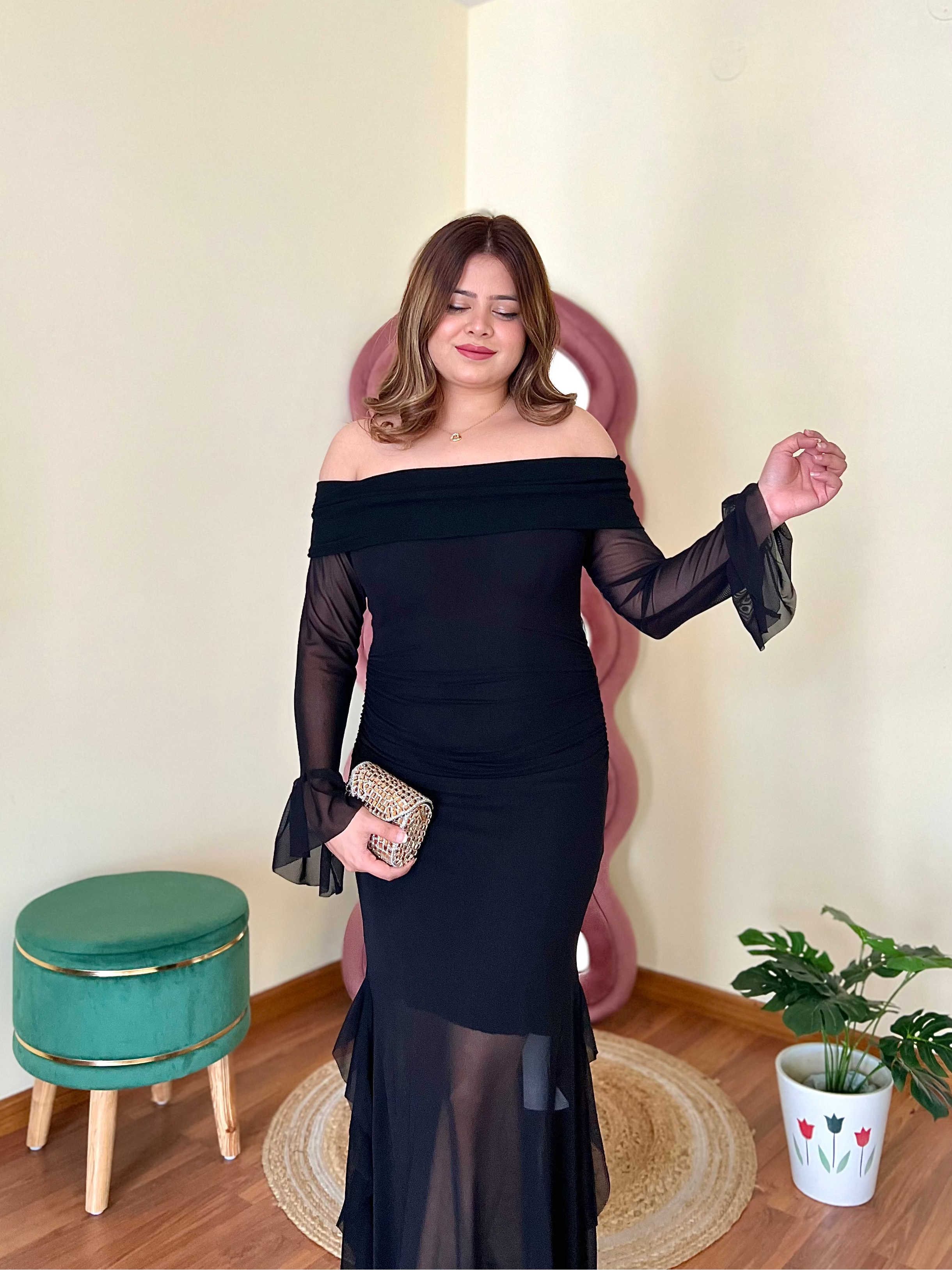 DONNA OFF SHOULDER DRESS