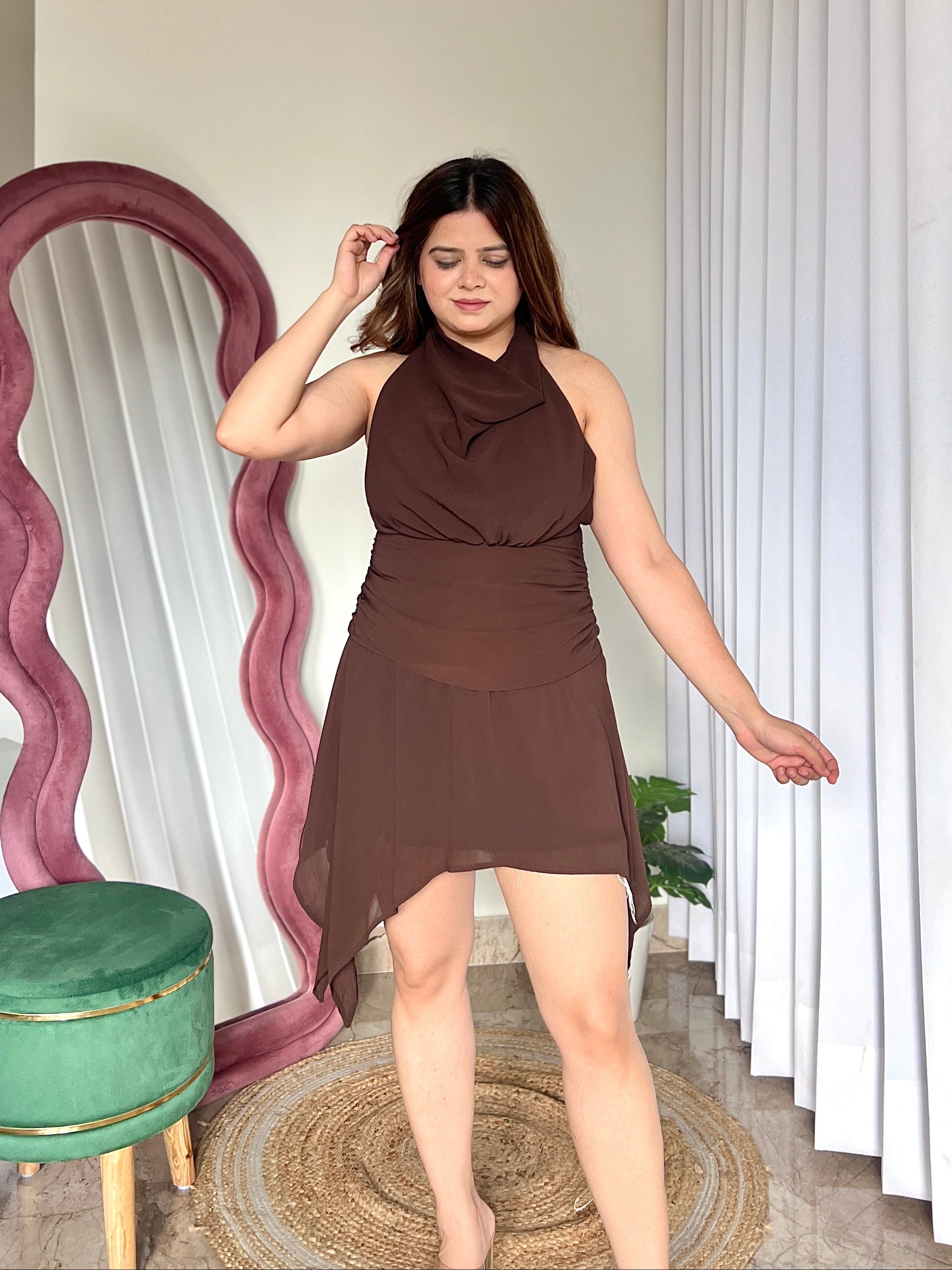 JESS HALTER NECK DRESS