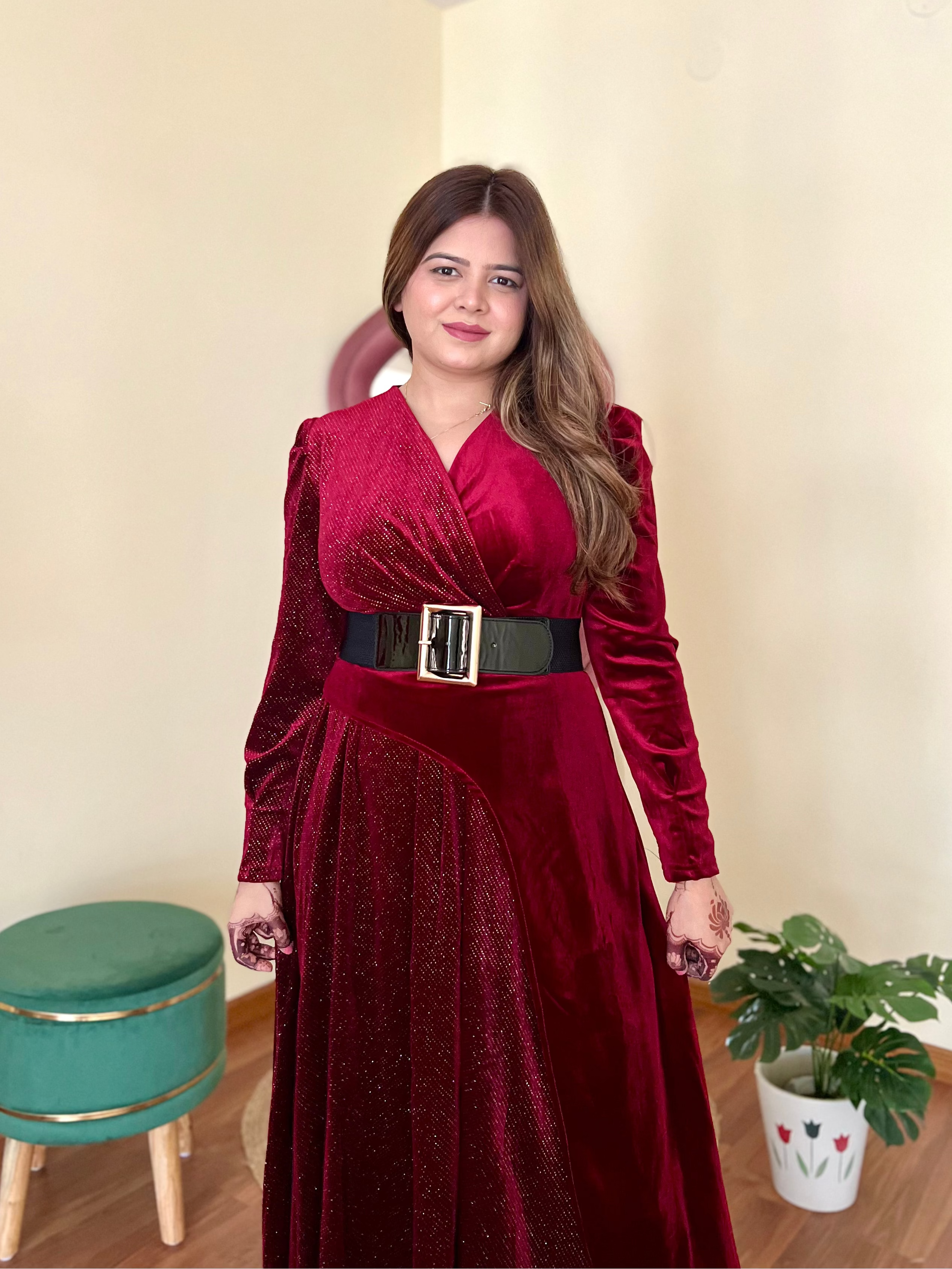 SHYLA VELVET DRESS