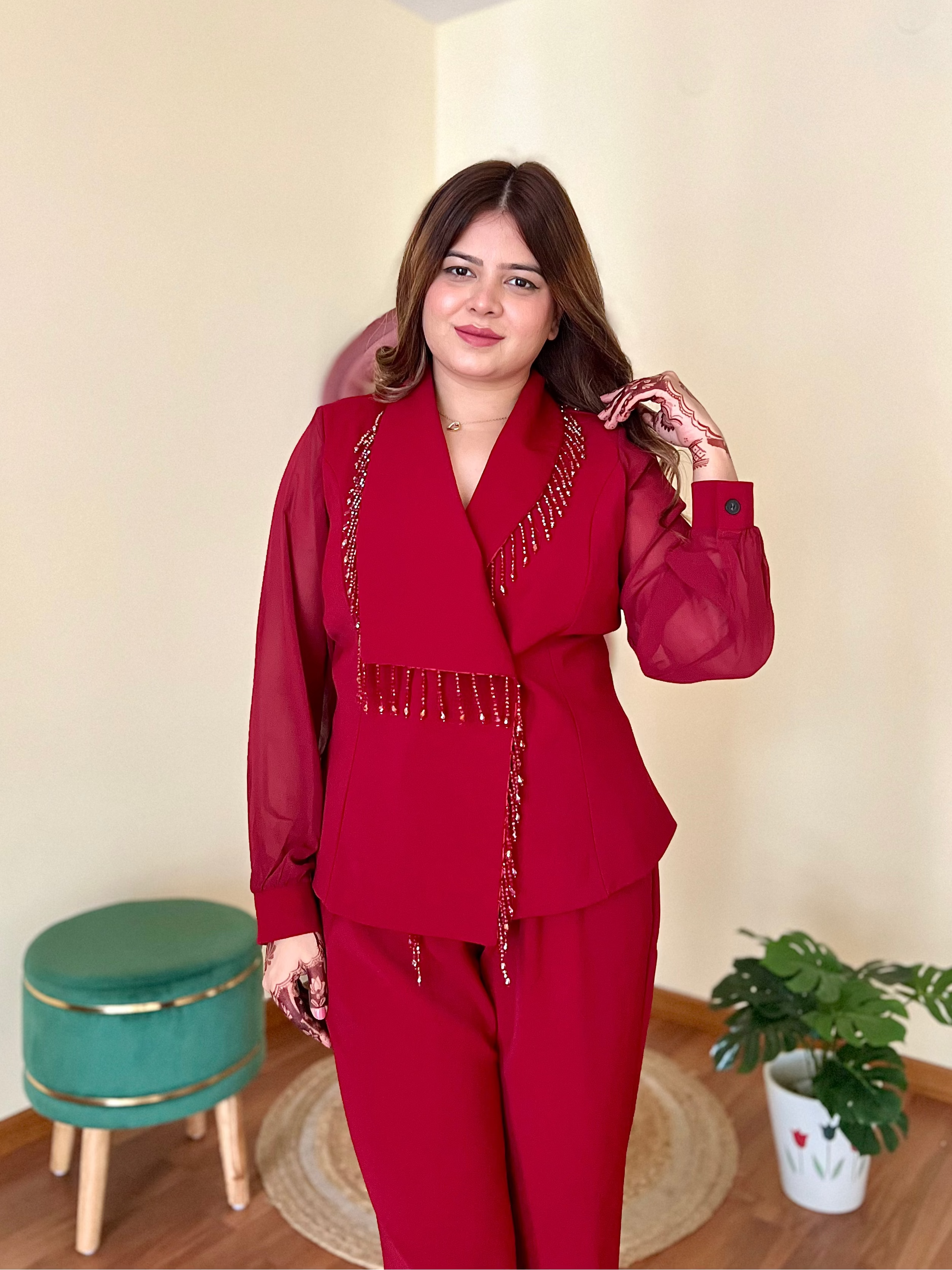 CHARLIE TASSLE BLAZER SET