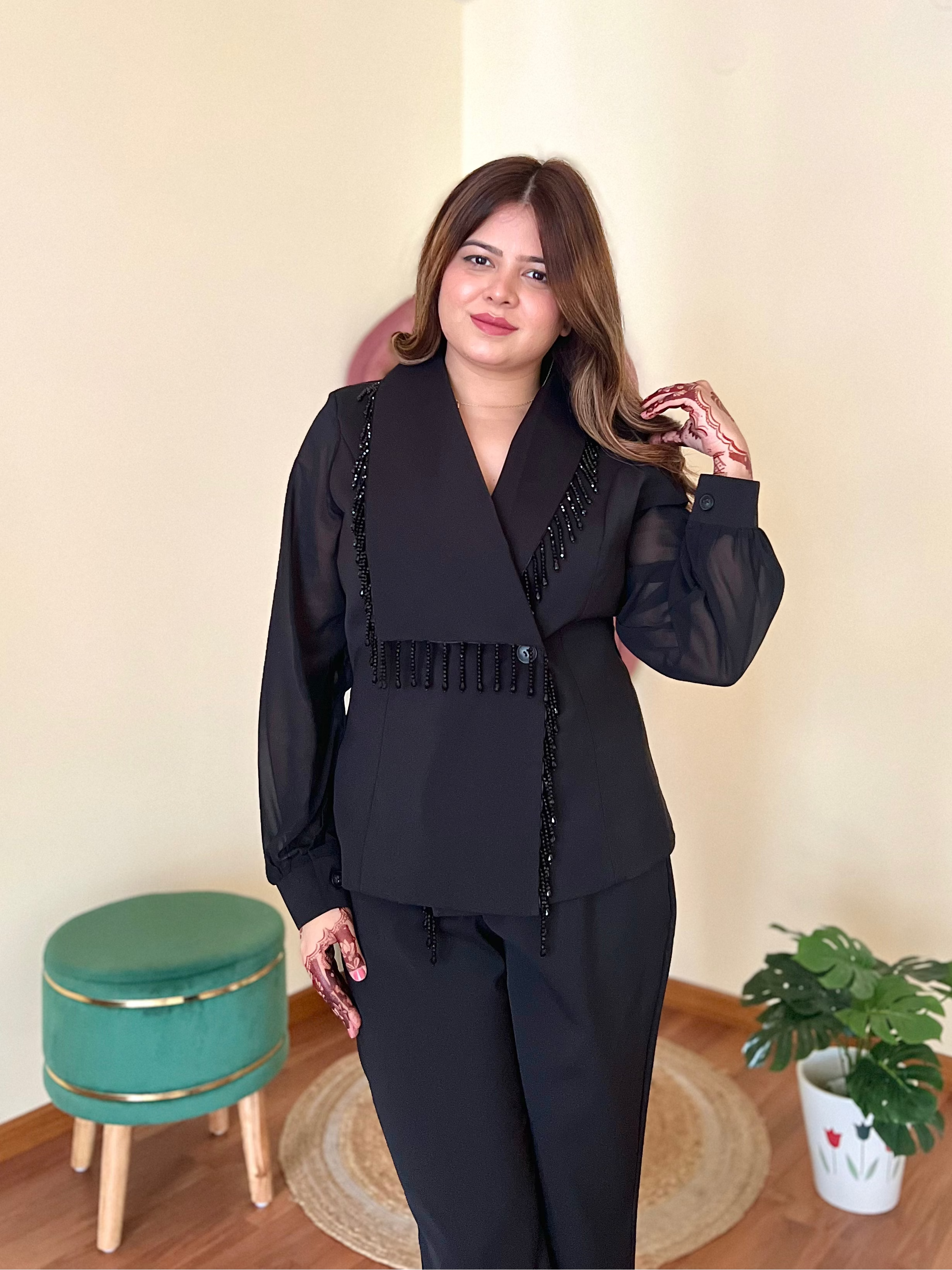 CHARLIE TASSLE BLAZER SET