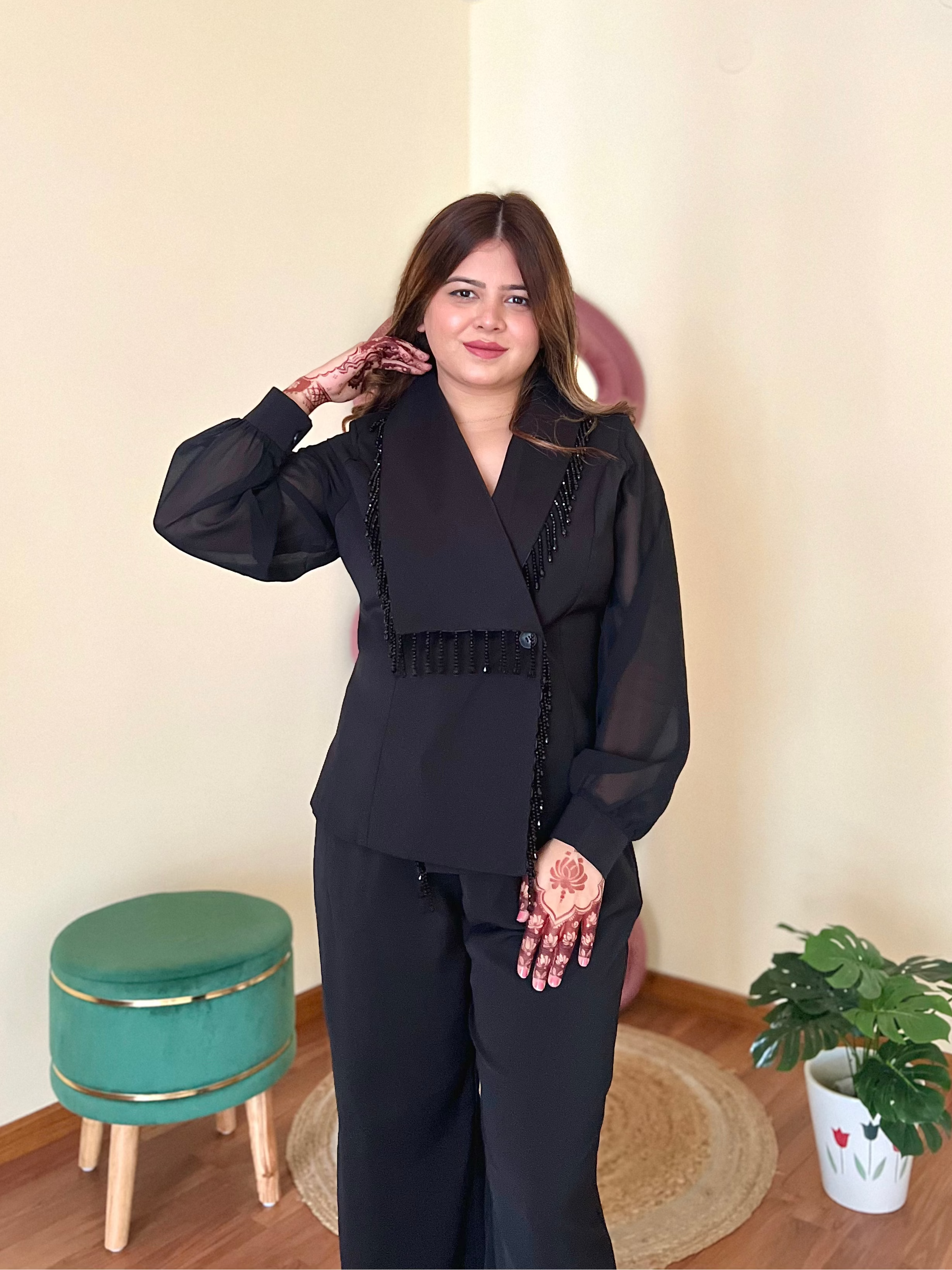 CHARLIE TASSLE BLAZER SET