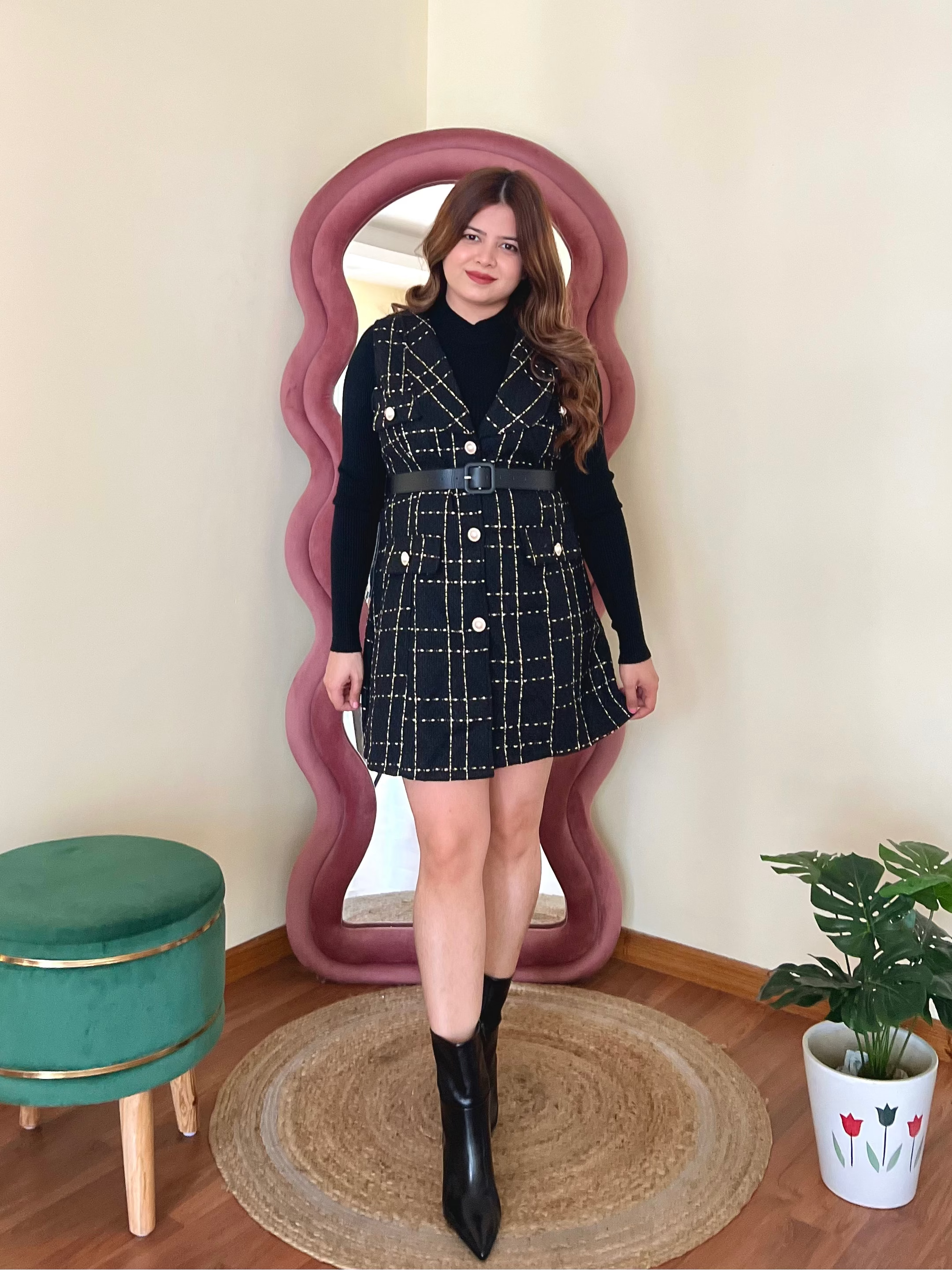 PERRY TWEED 3PC DRESS