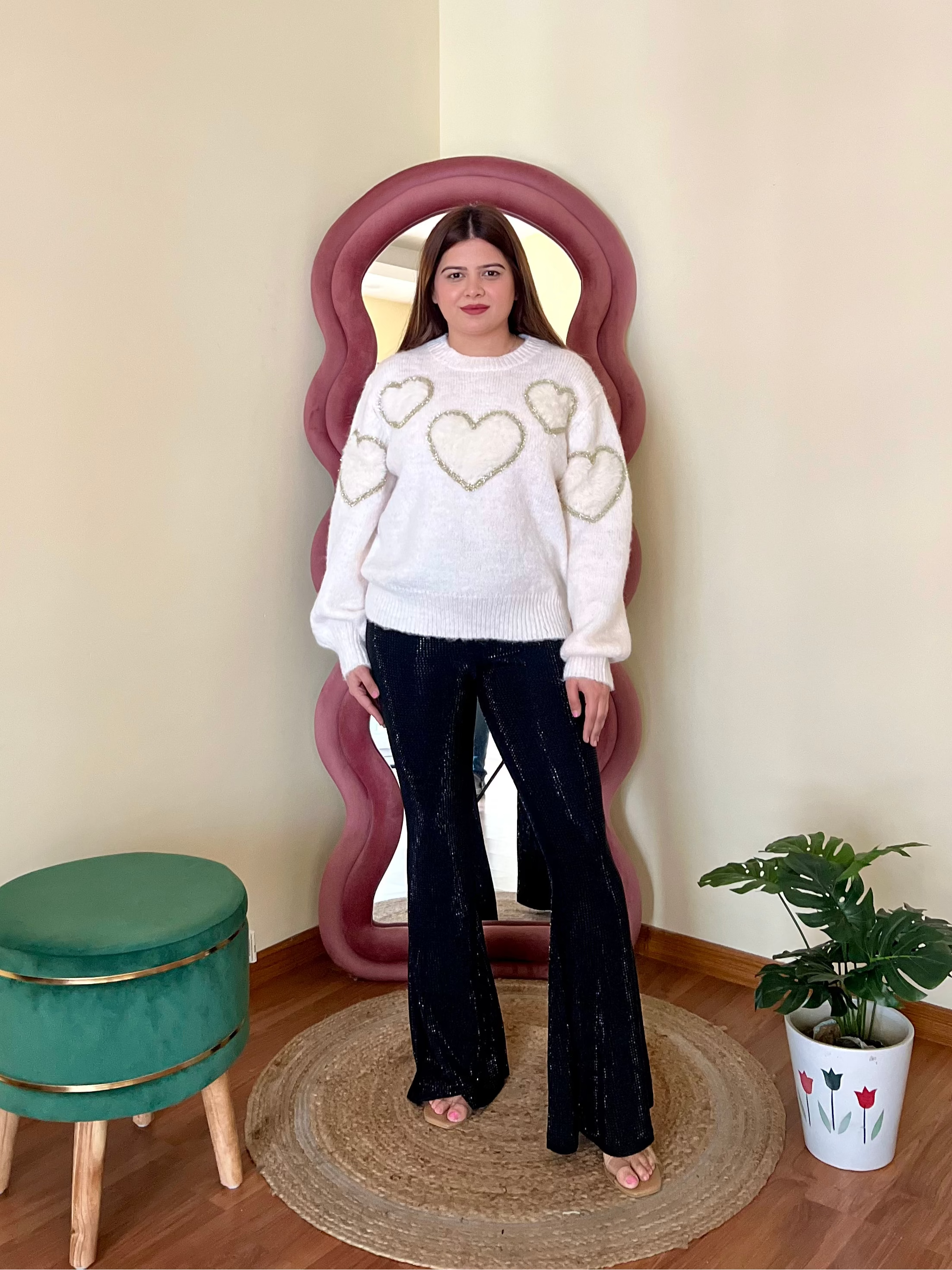 KACY HEART SWEATER