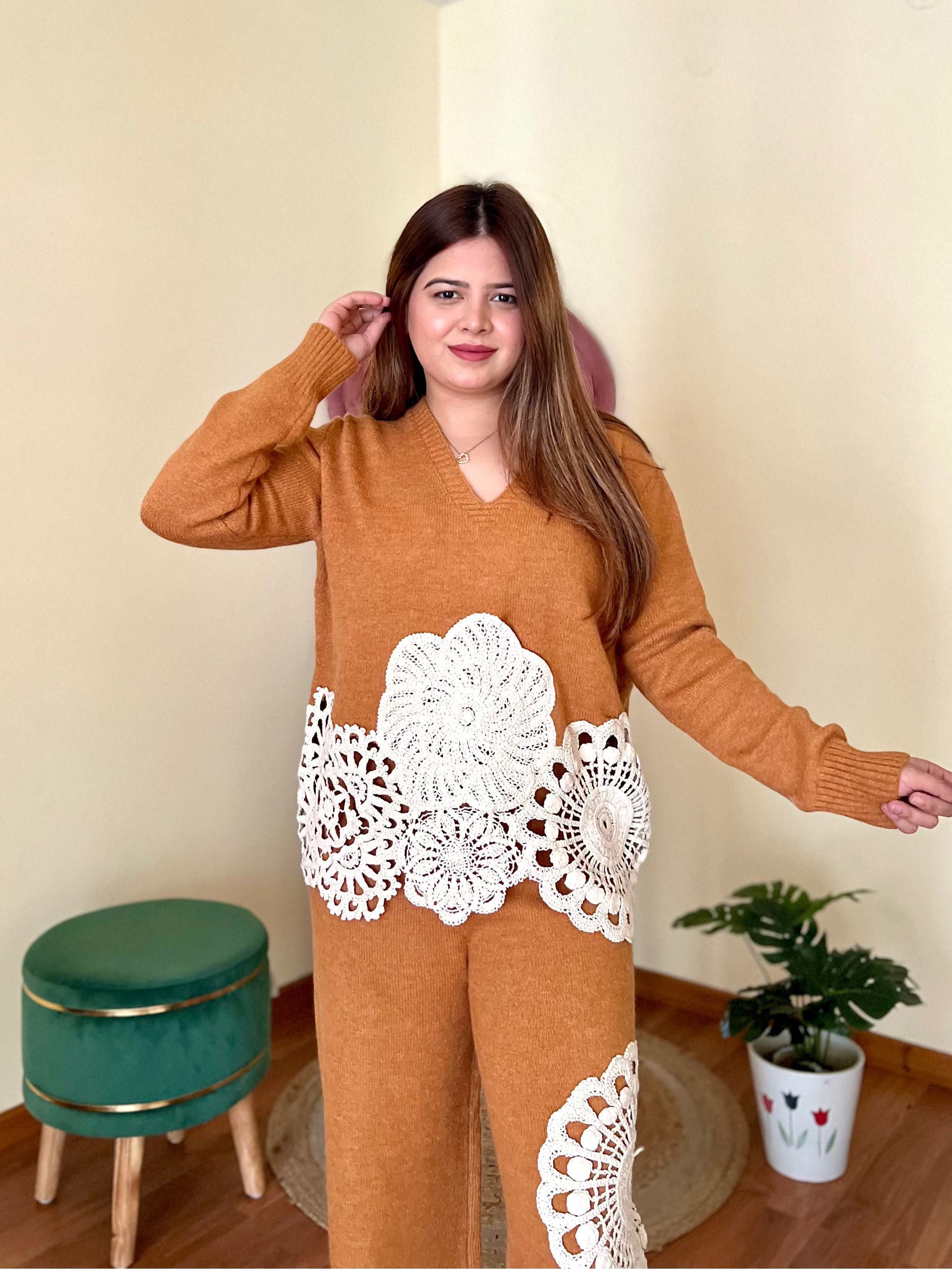 MIRANDA CROCHET WOOLEN COORD