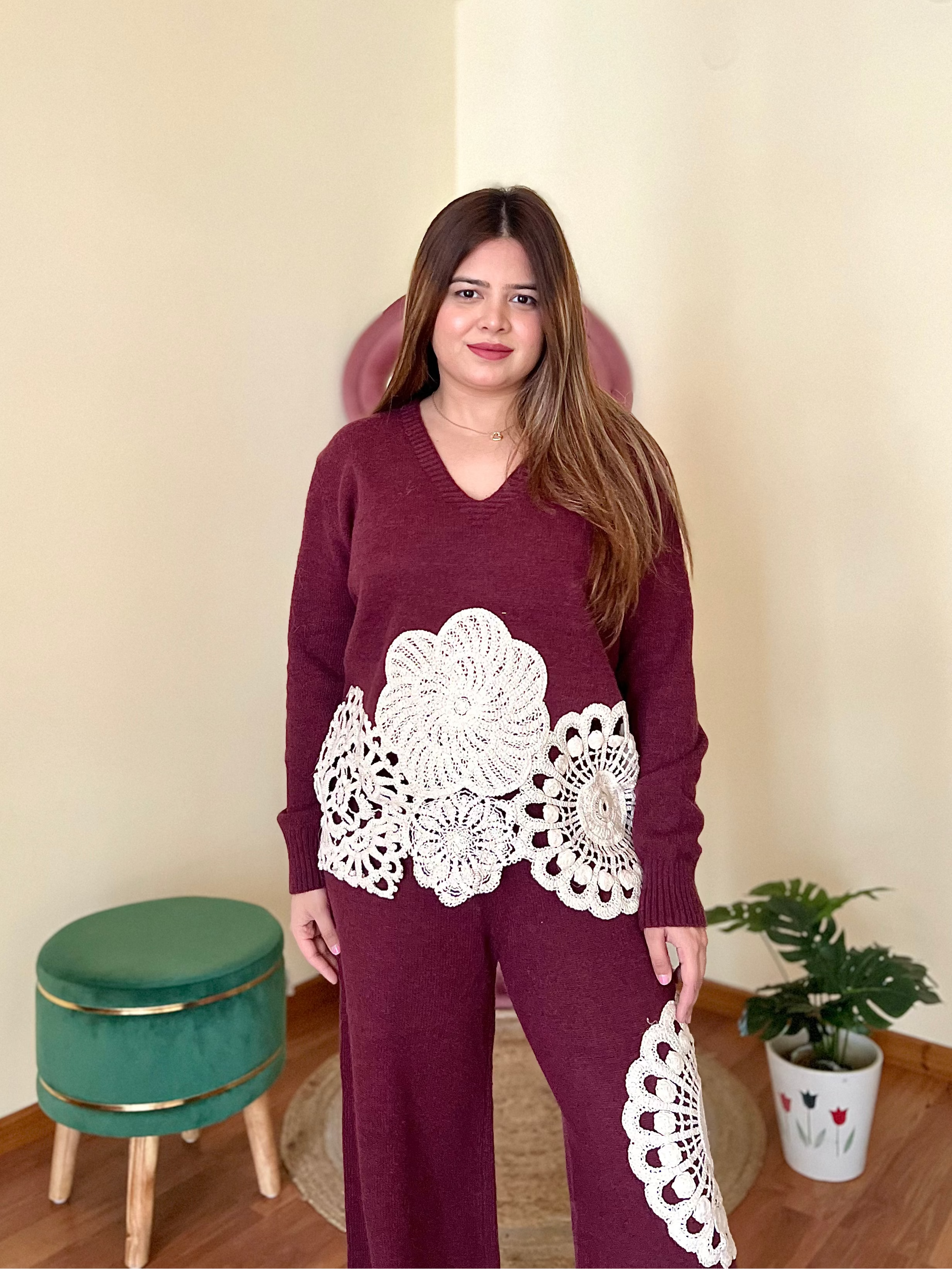 MIRANDA CROCHET WOOLEN COORD