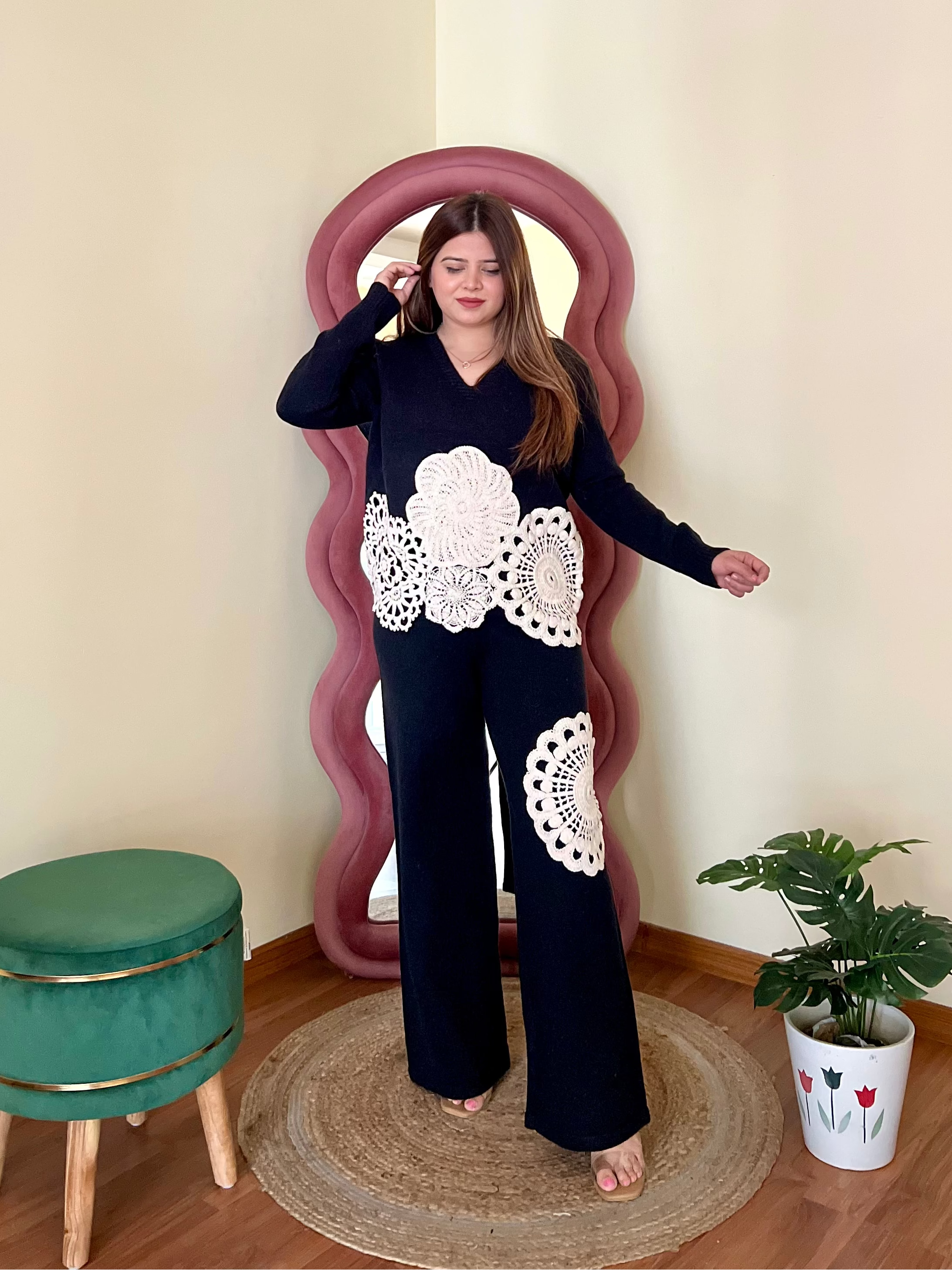 MIRANDA CROCHET WOOLEN COORD