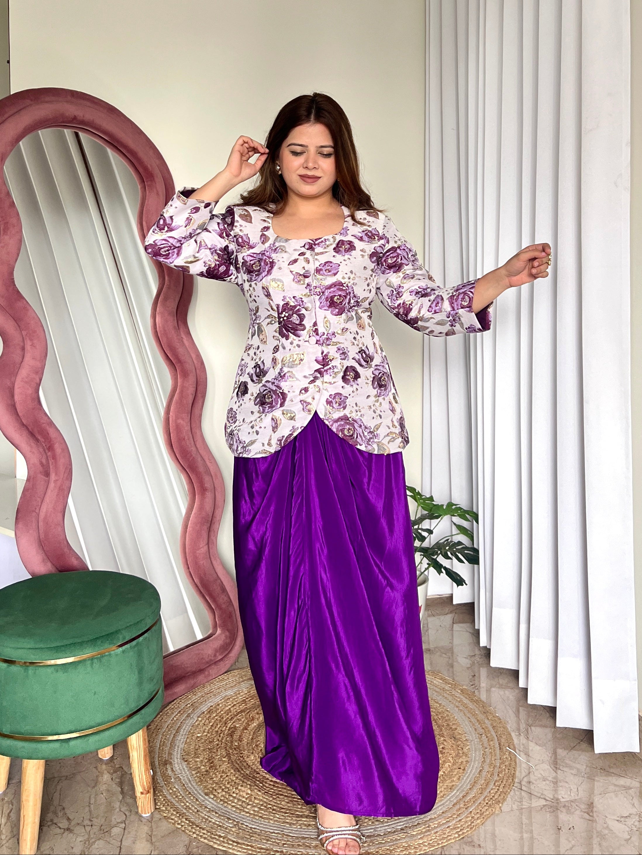 TASHA DRAPED SKIRT SET