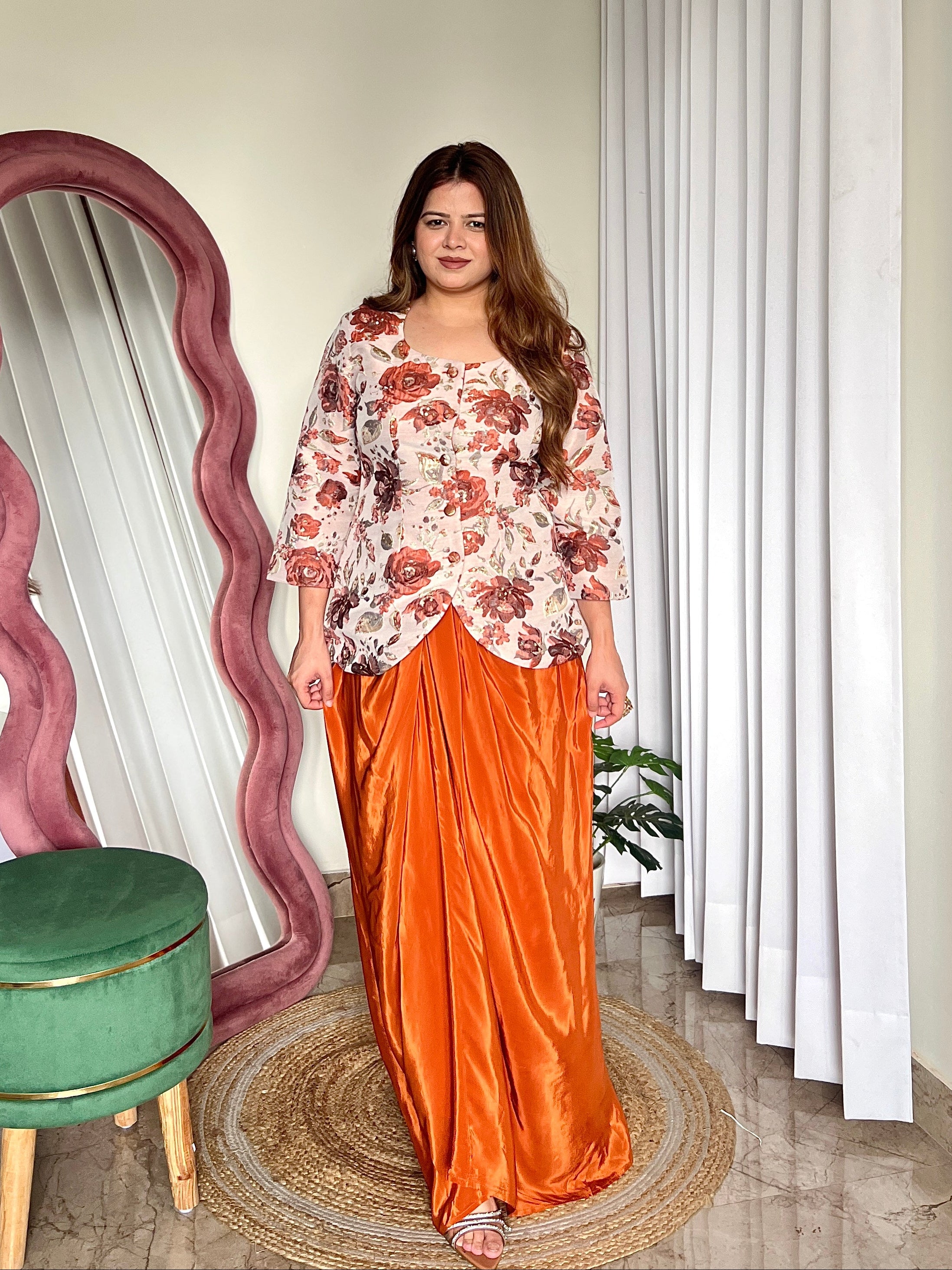 TASHA DRAPED SKIRT SET