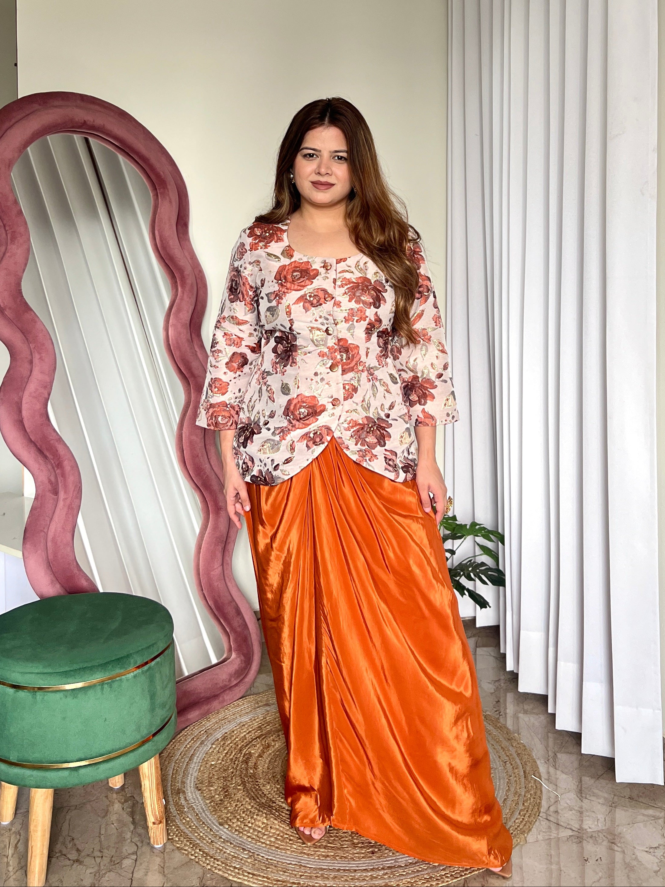 TASHA DRAPED SKIRT SET