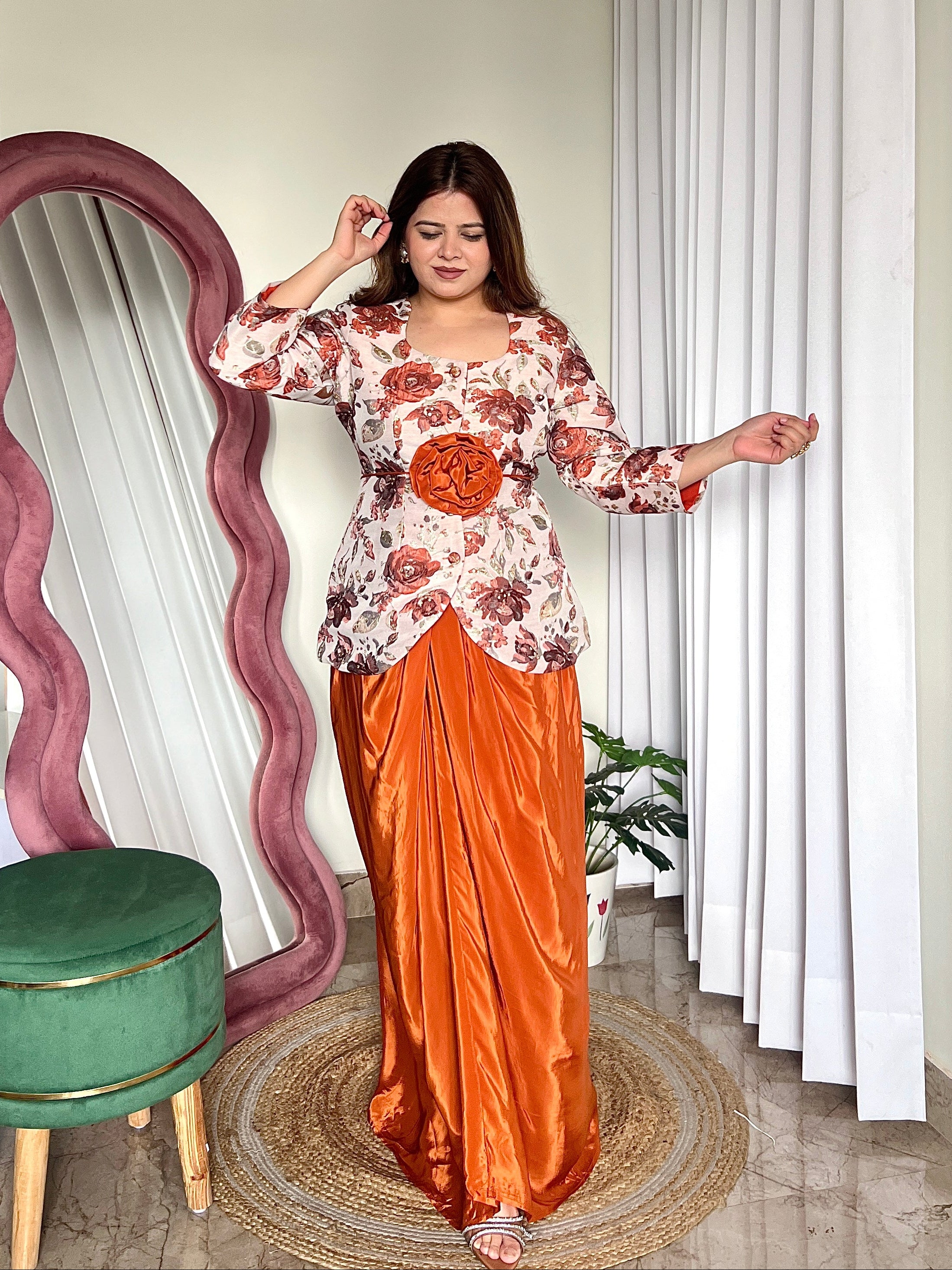 TASHA DRAPED SKIRT SET