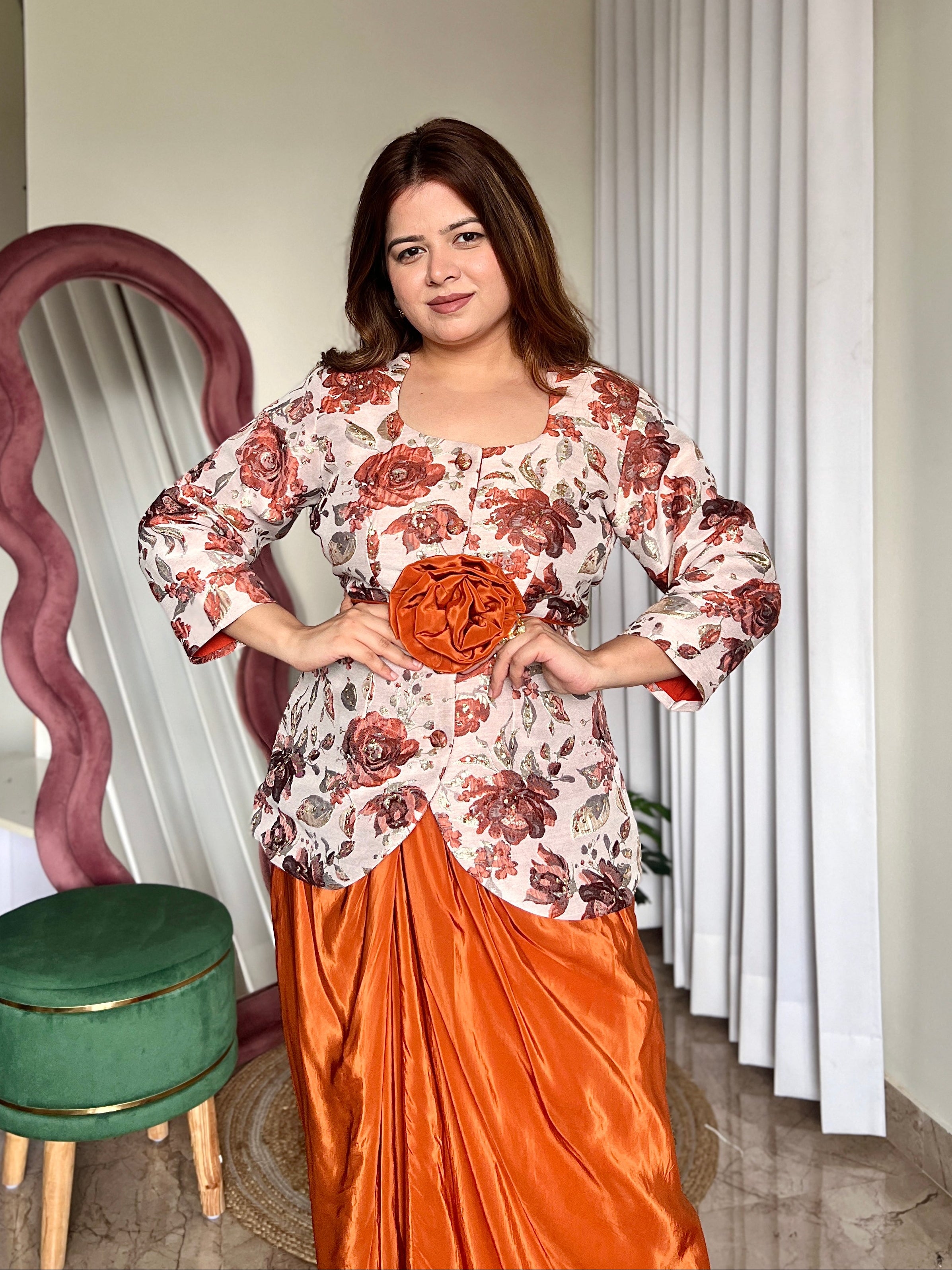TASHA DRAPED SKIRT SET