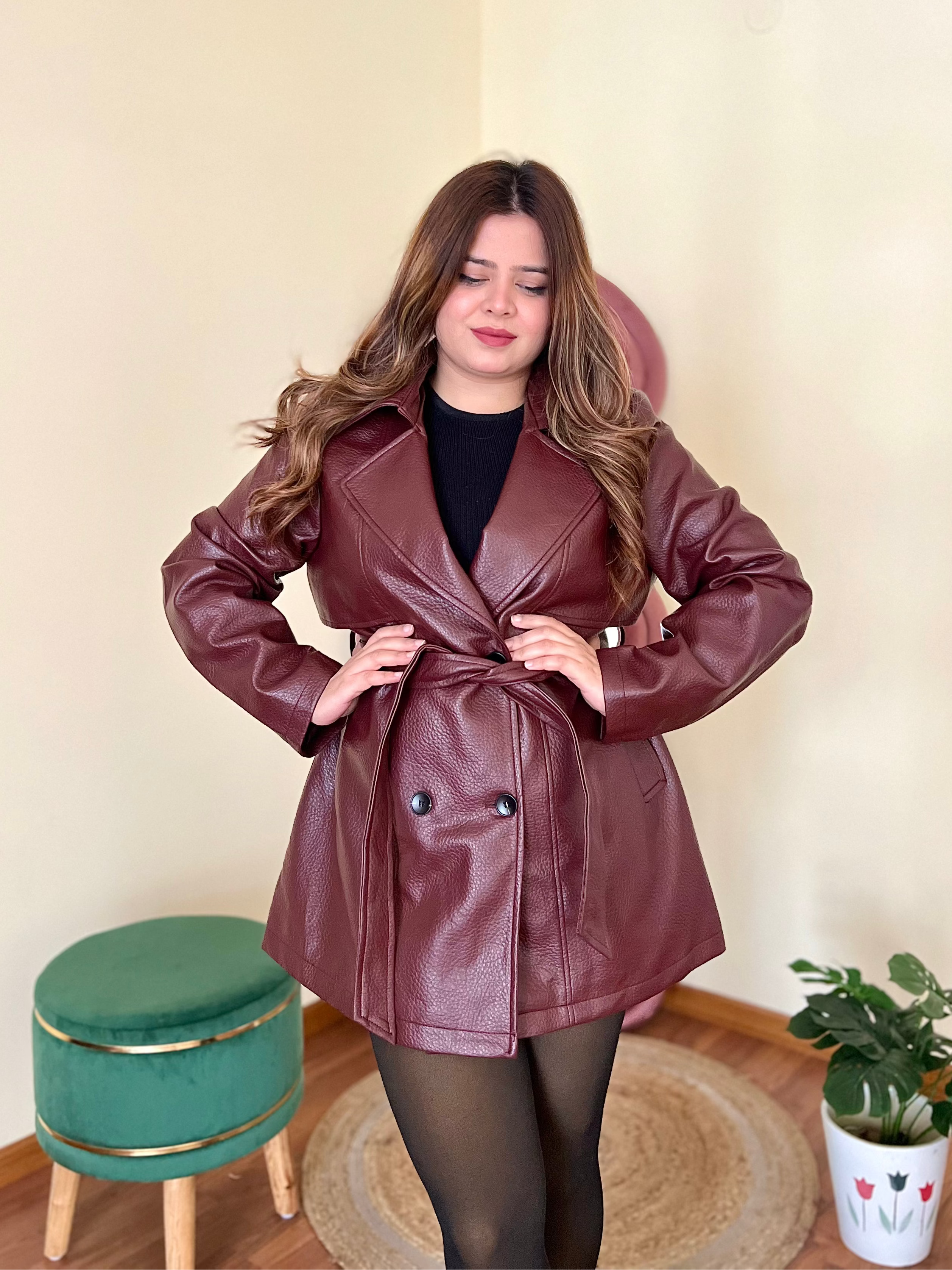 VIENA LEATHER COAT