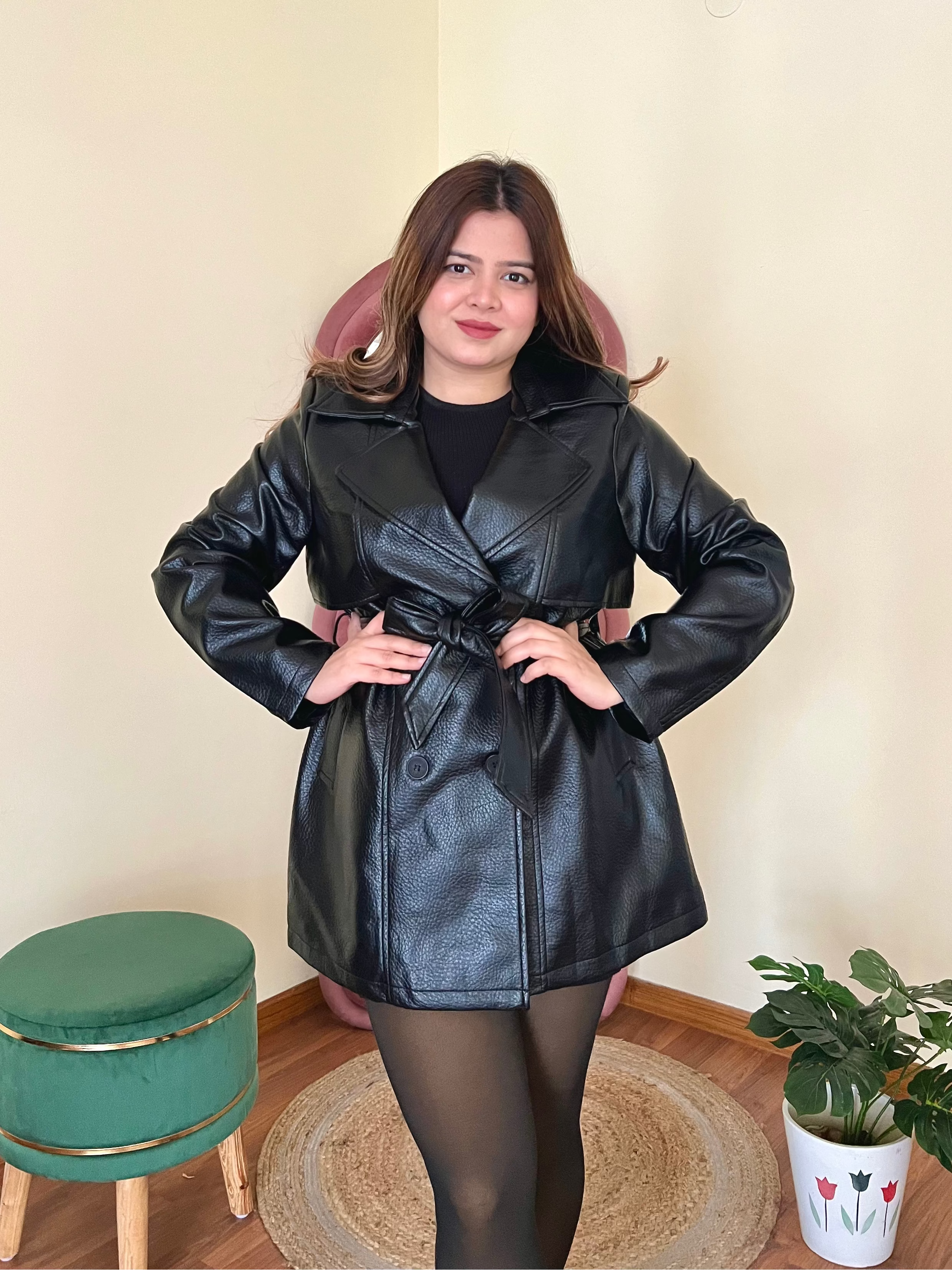 VIENA LEATHER COAT