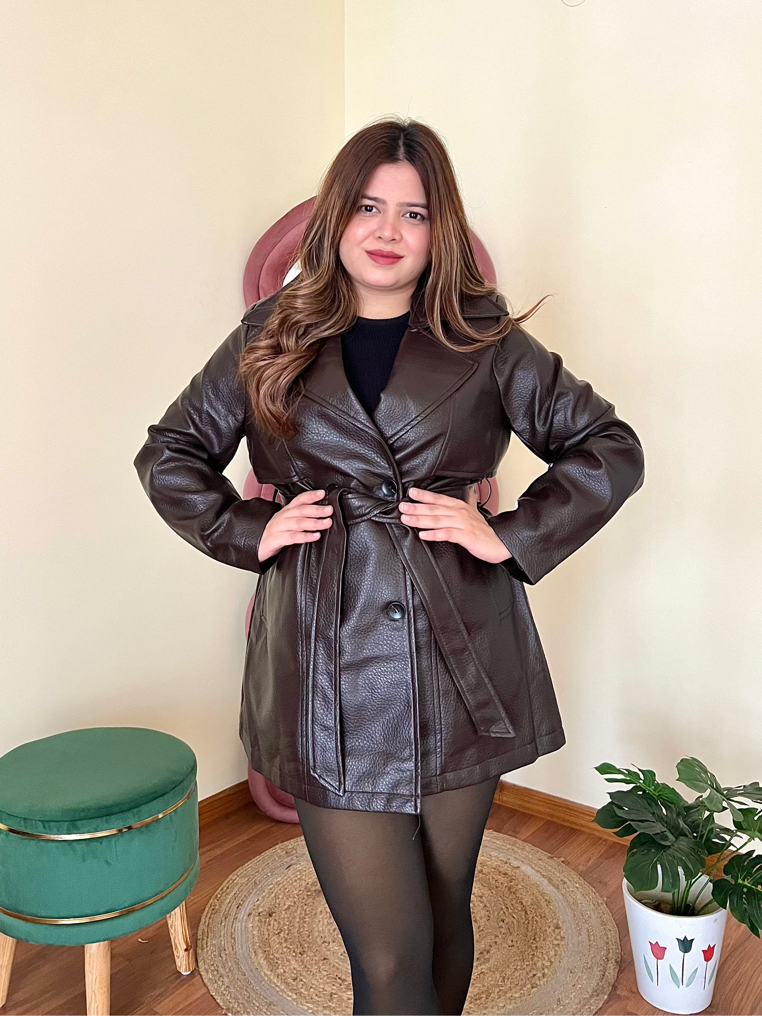 VIENA LEATHER COAT