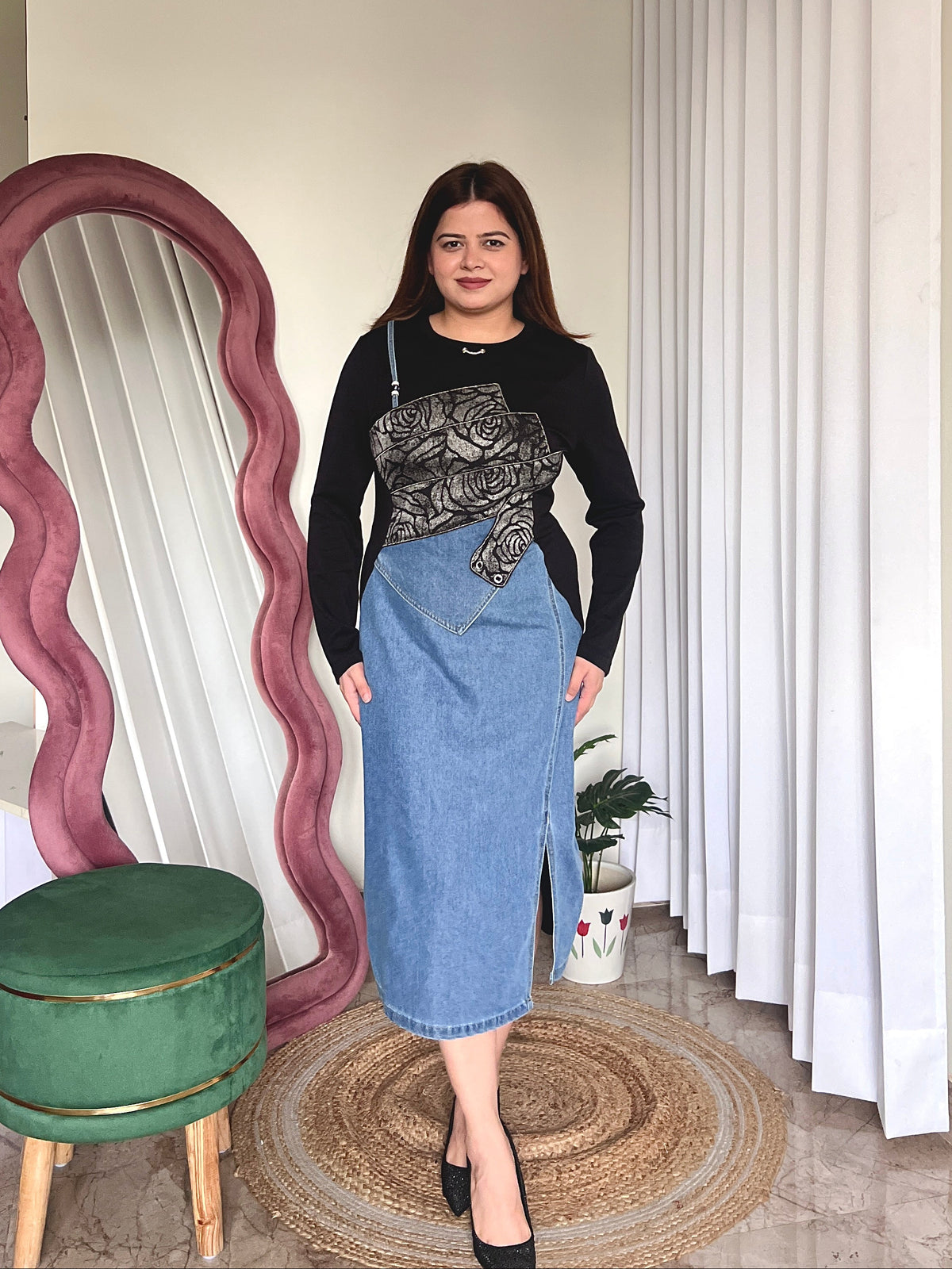 ANGEL DENIM DRESS