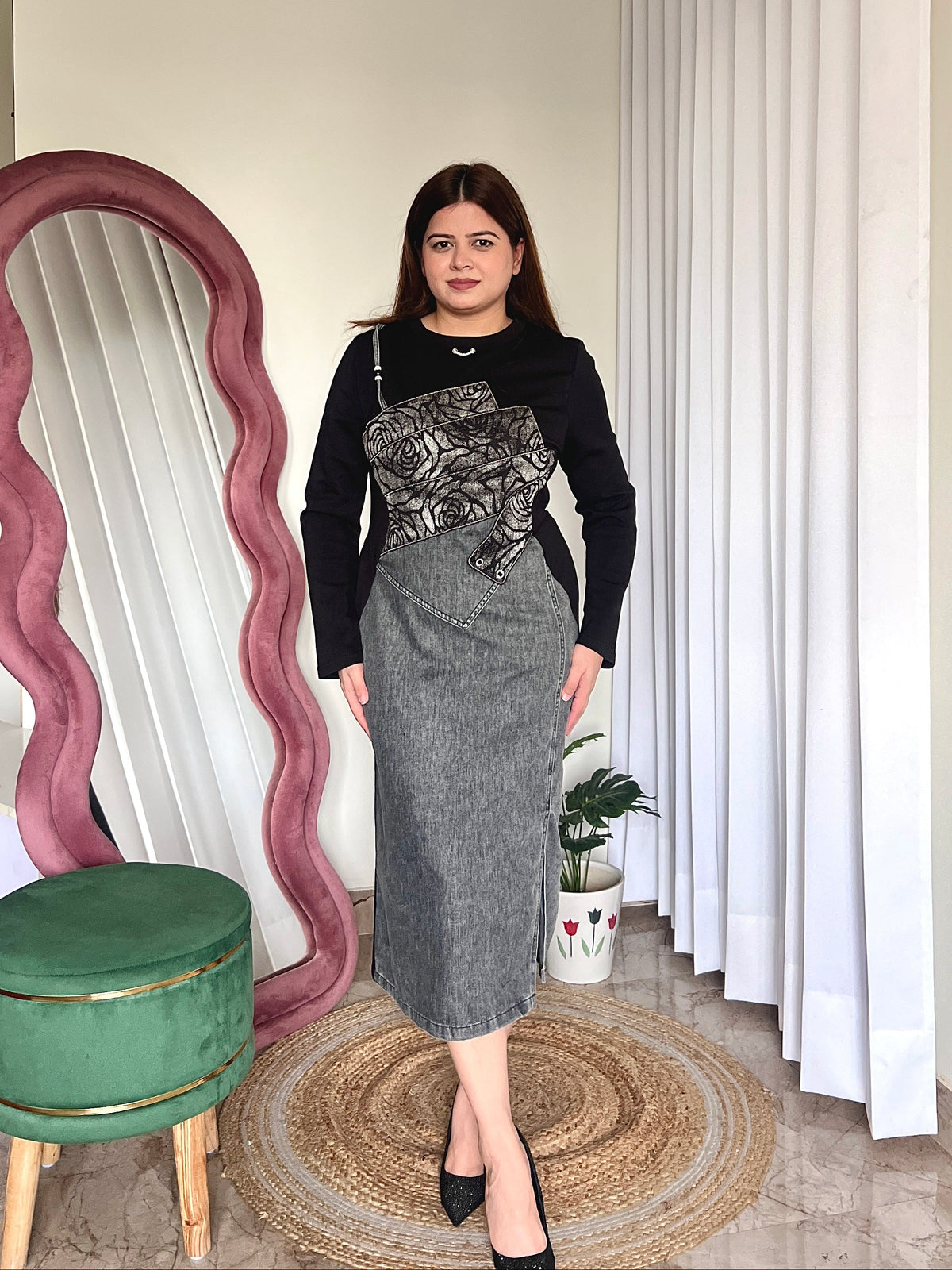 ANGEL DENIM DRESS