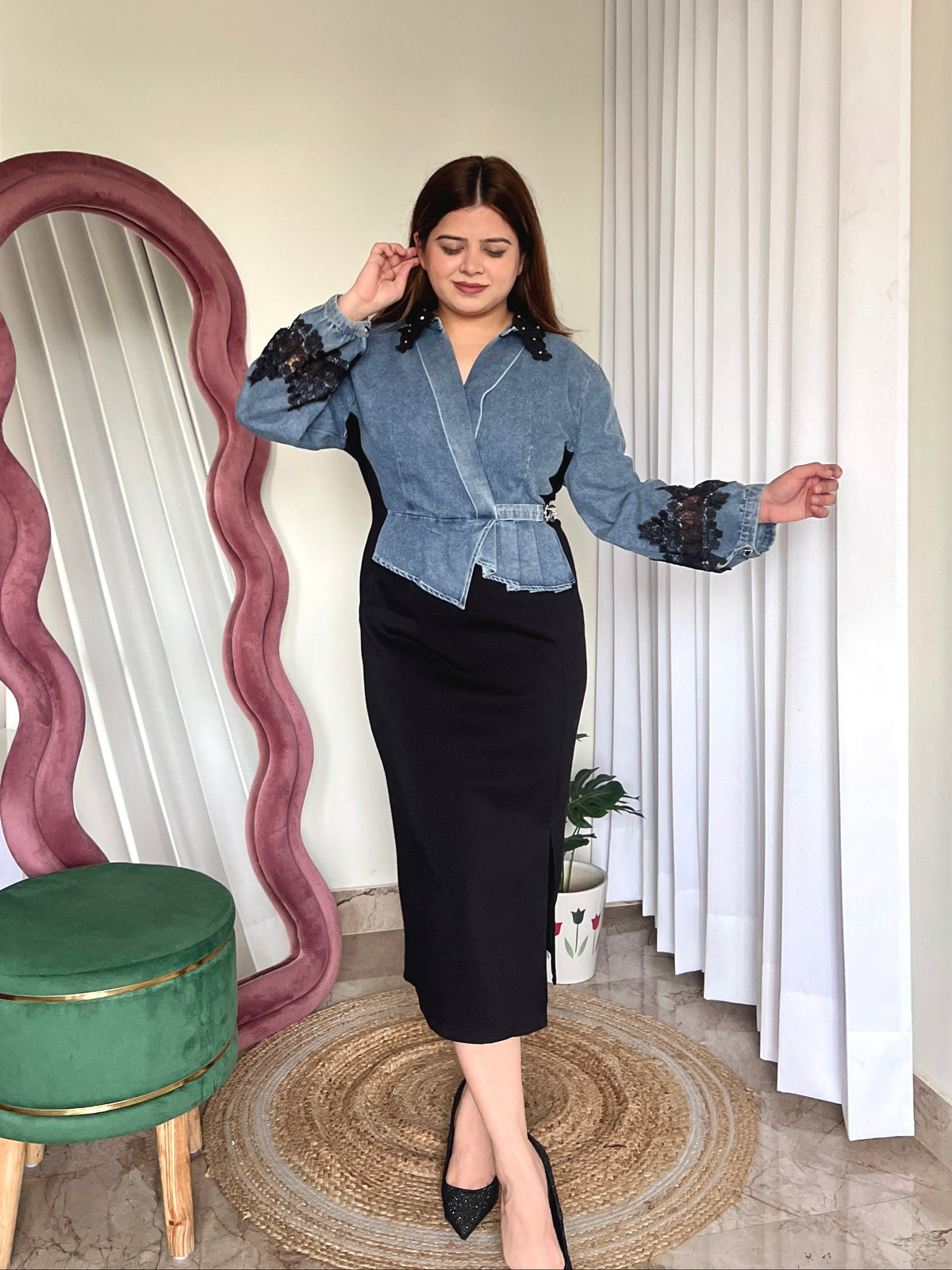 CRISSY DENIM DRESS