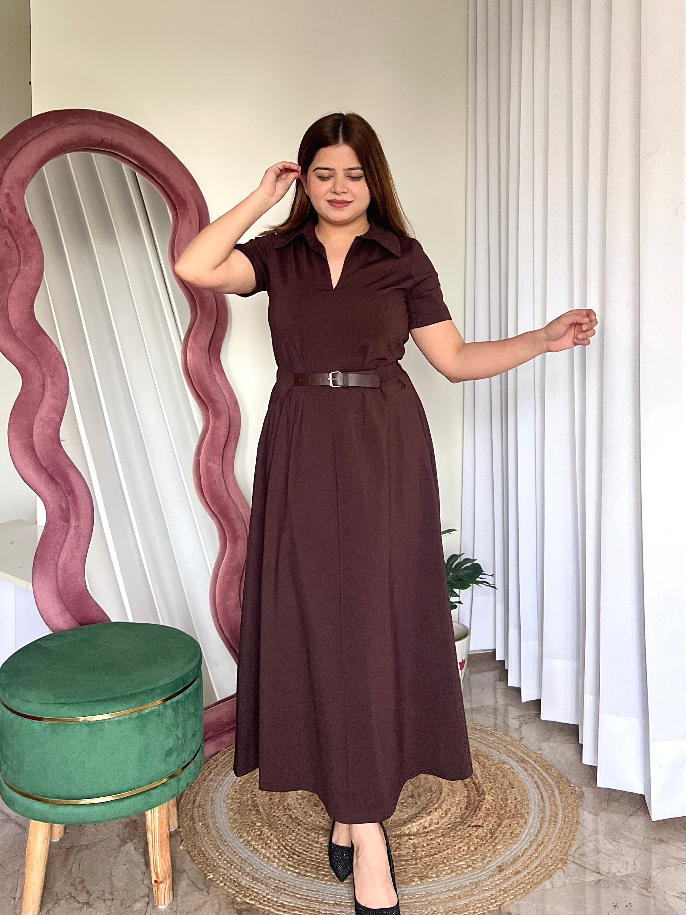 SHAWN BELTED DRESS