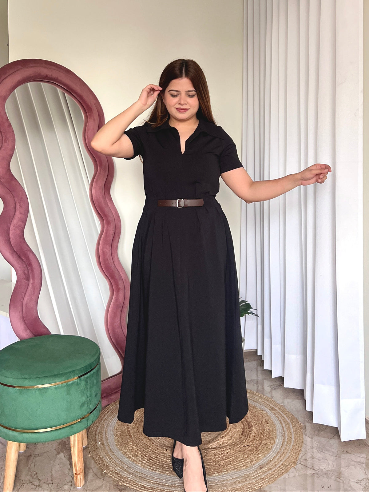 SHAWN BELTED DRESS