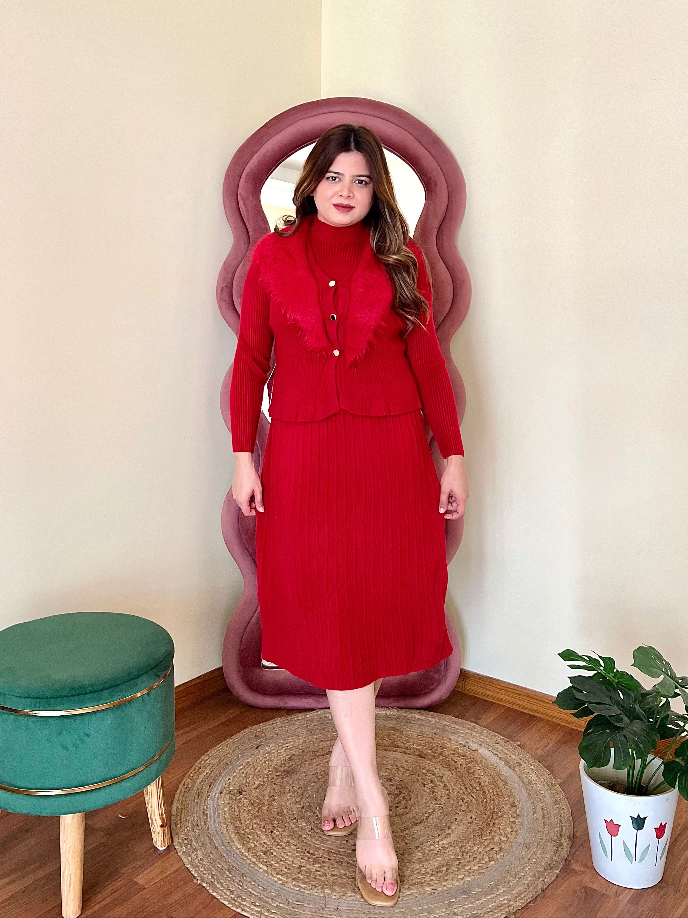 GRACE FUR JACKET DRESS