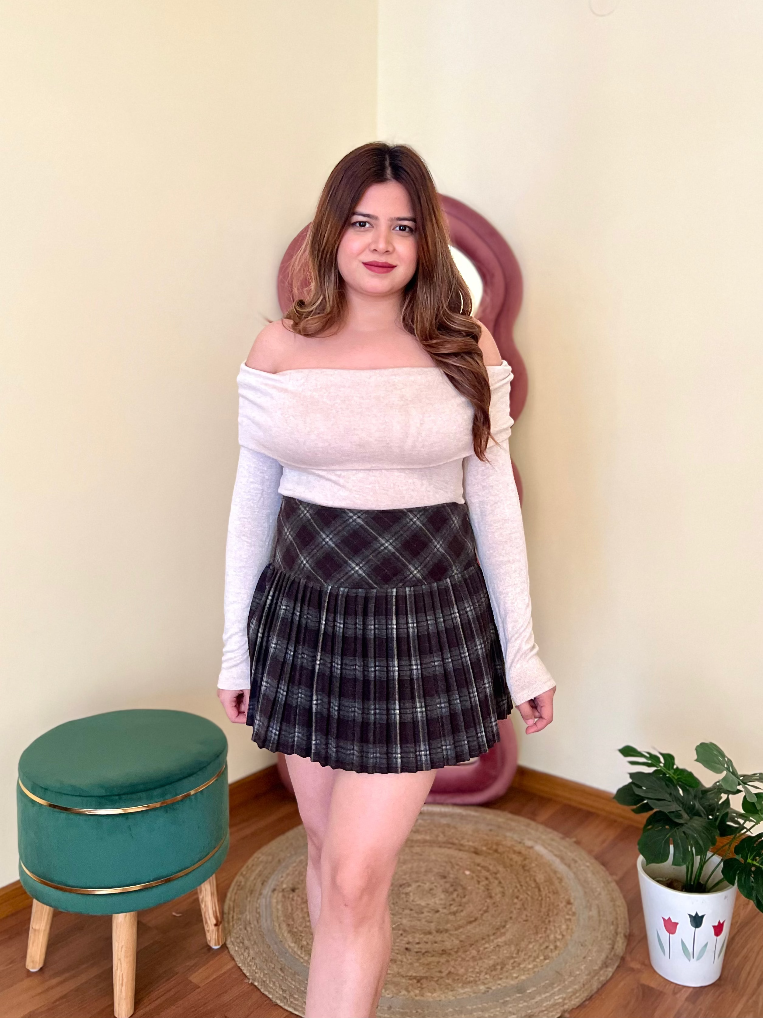 CECILIA CHEQUERED SKIRT