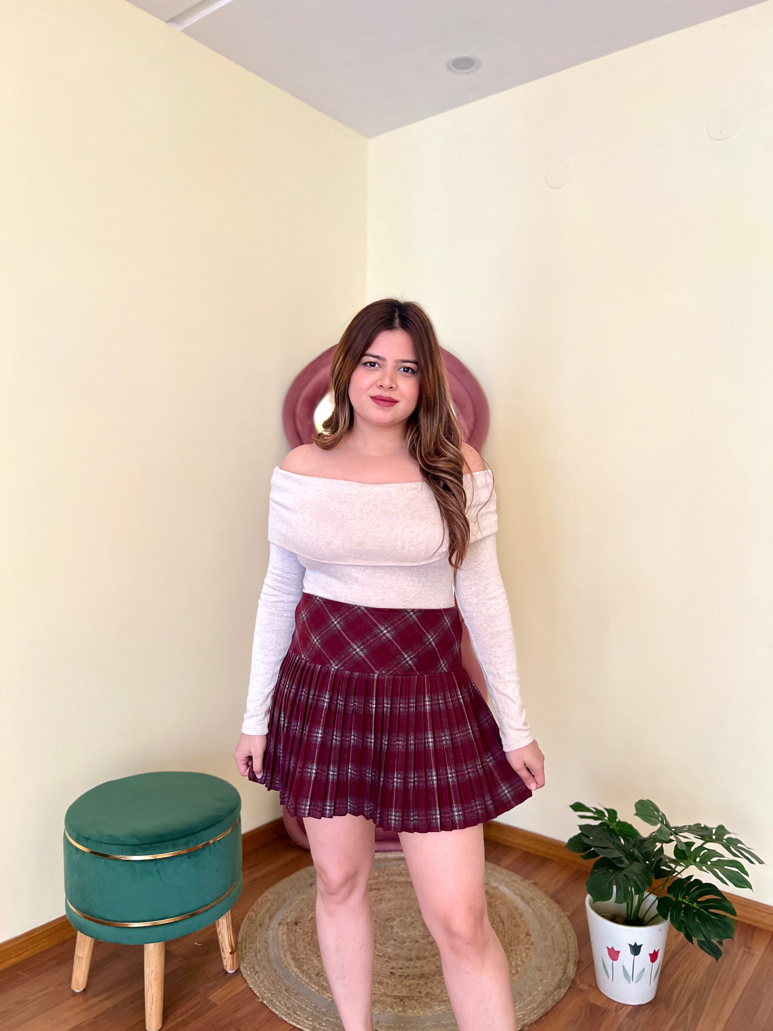 CECILIA CHEQUERED SKIRT