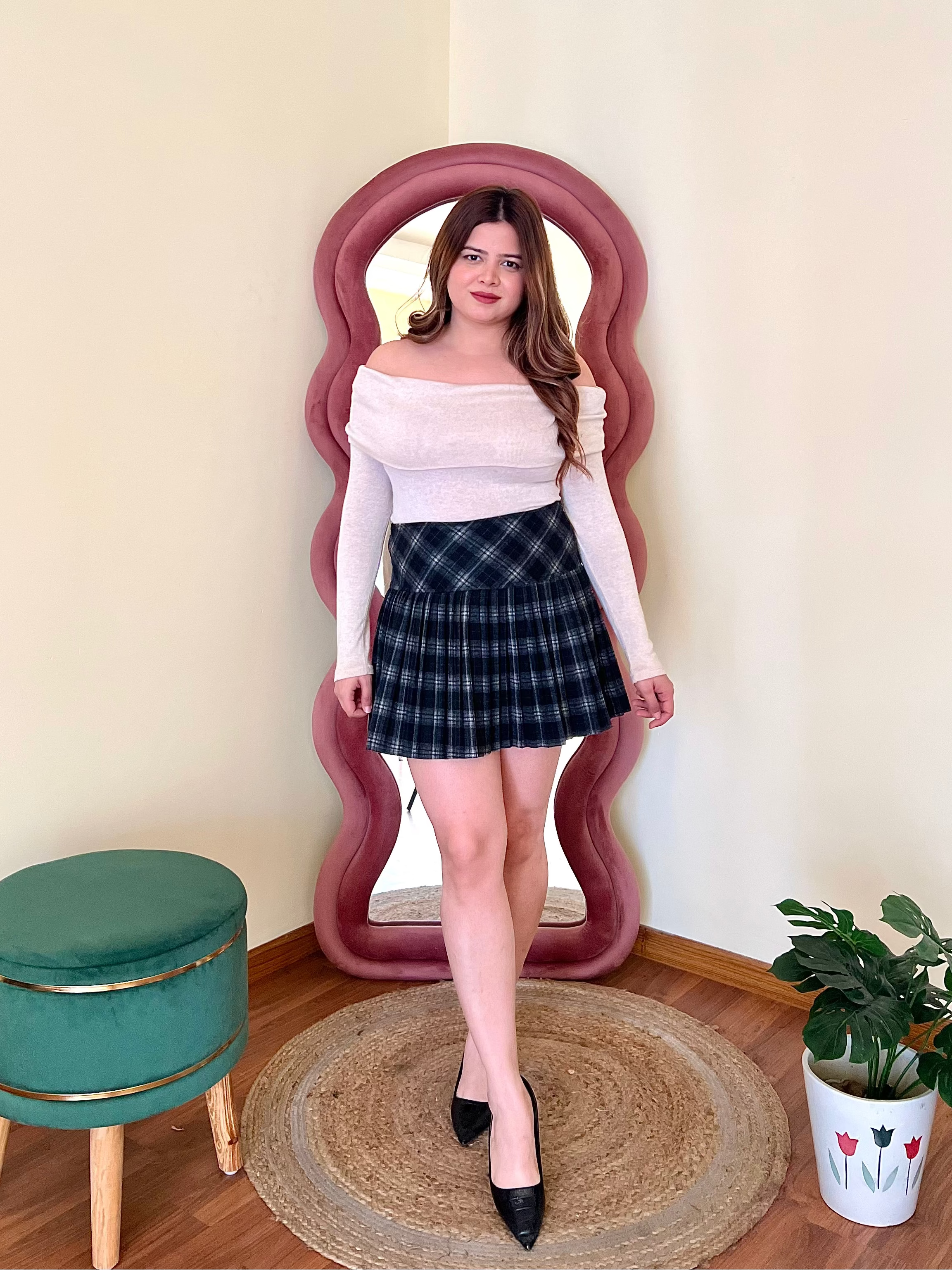 CECILIA CHEQUERED SKIRT