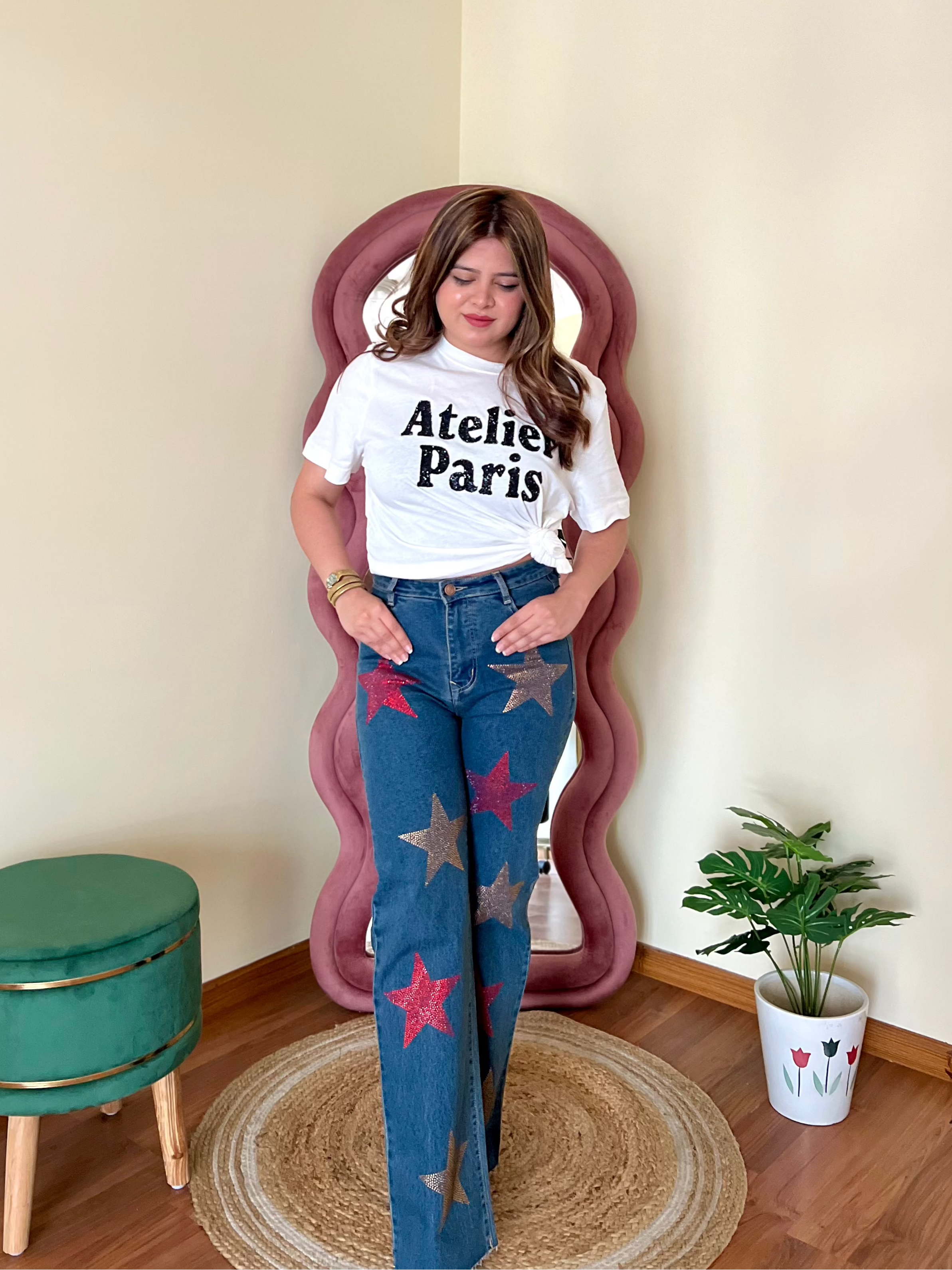 STARSTUCK RHINESTONE DENIM