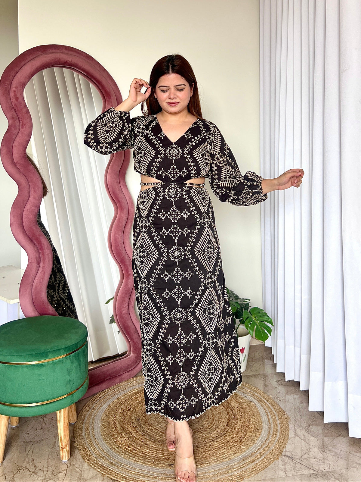 KNOX CUTWORK DRESS