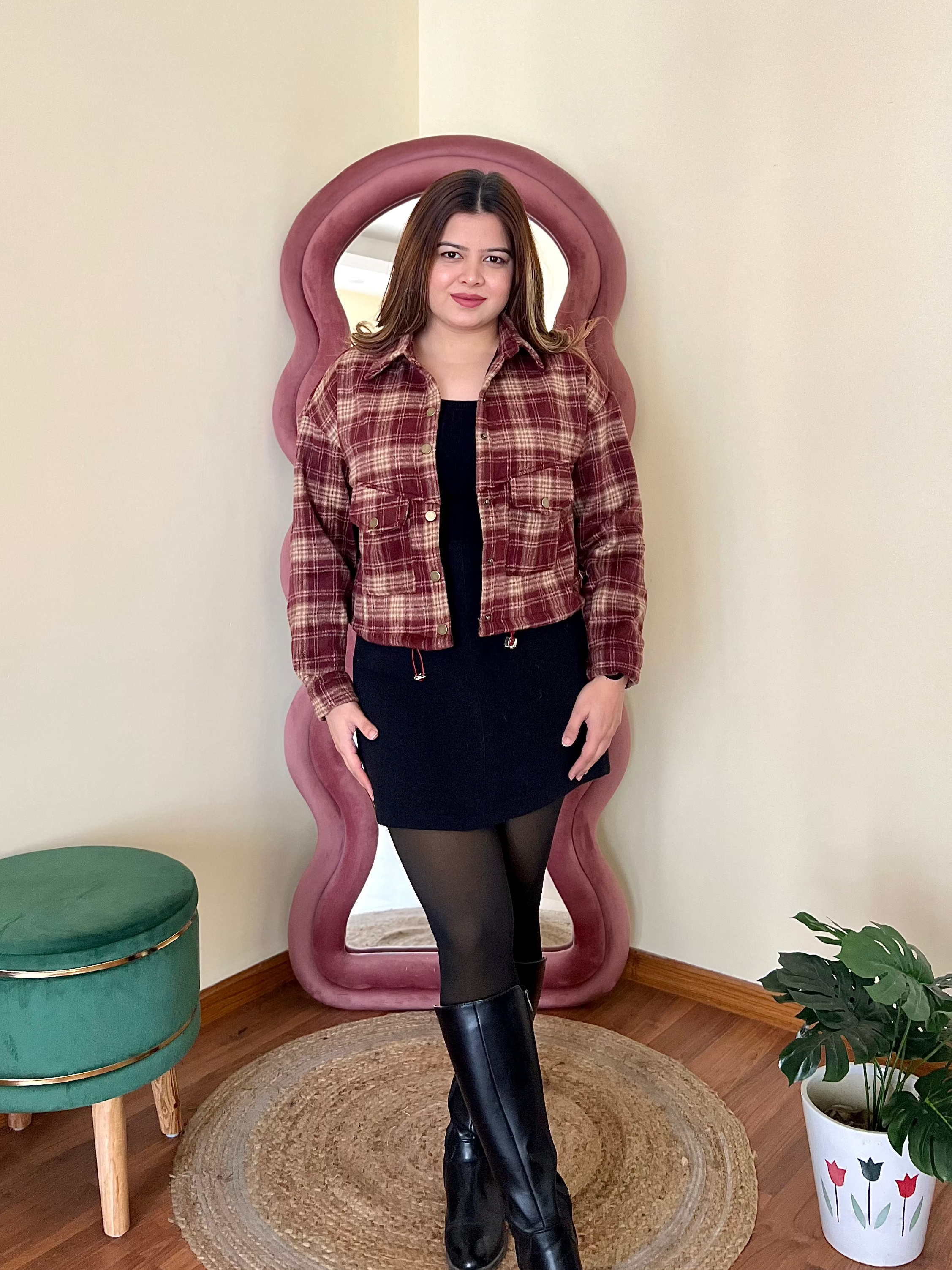 JEANETTE CHEQUERED JACKET