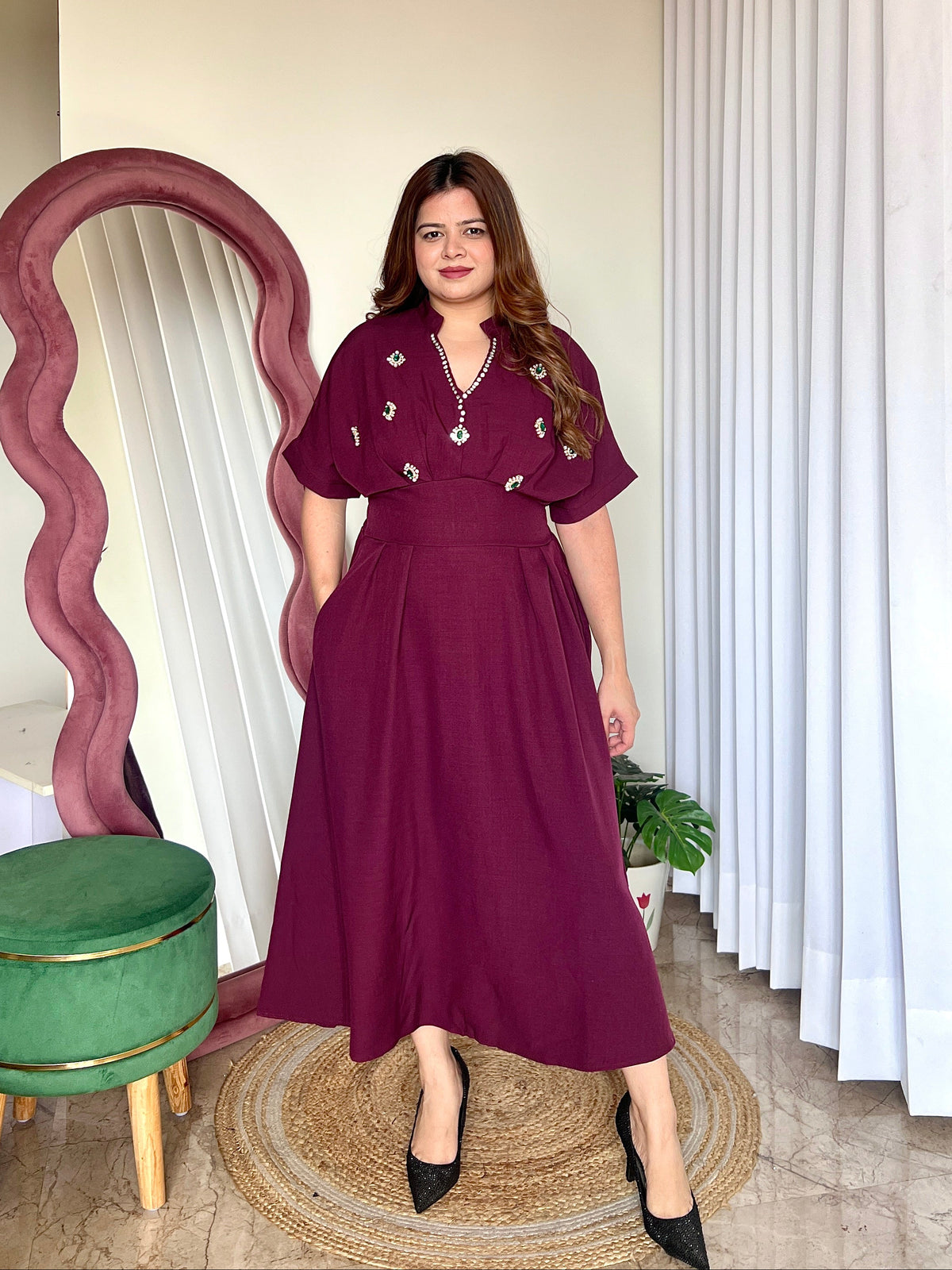 AMELIA EMBELISHED DRESS