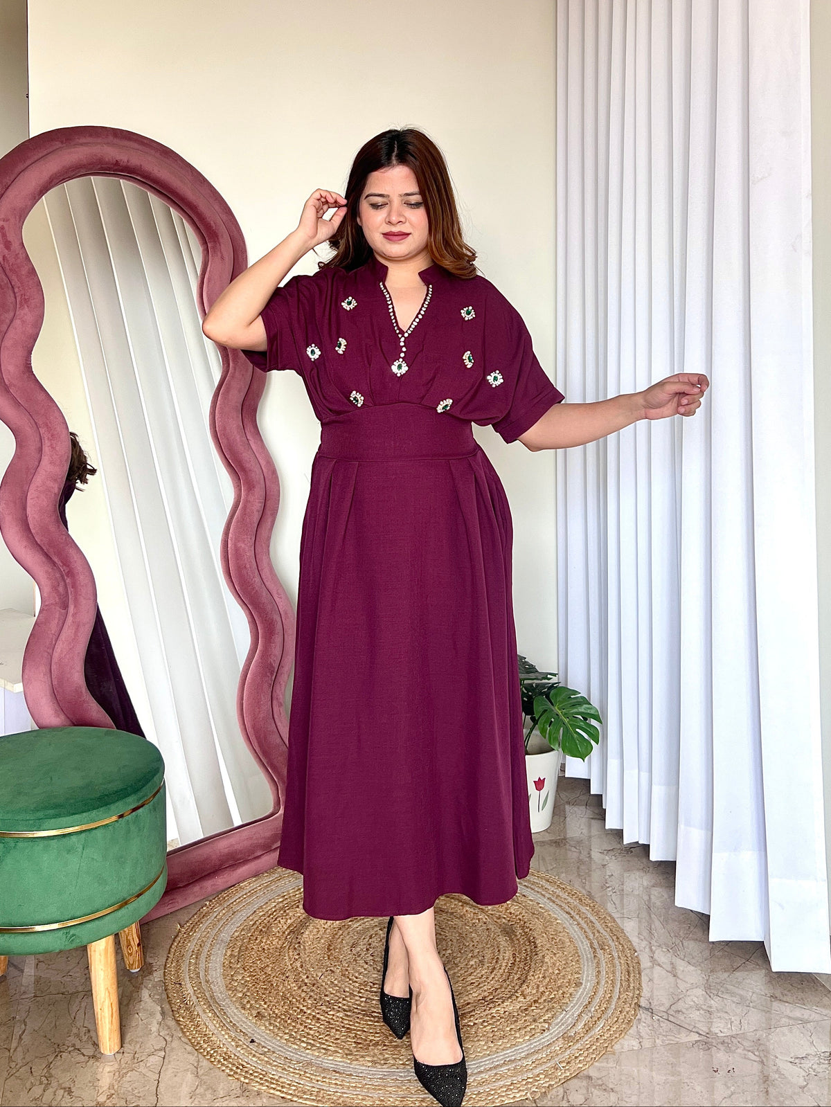 AMELIA EMBELISHED DRESS