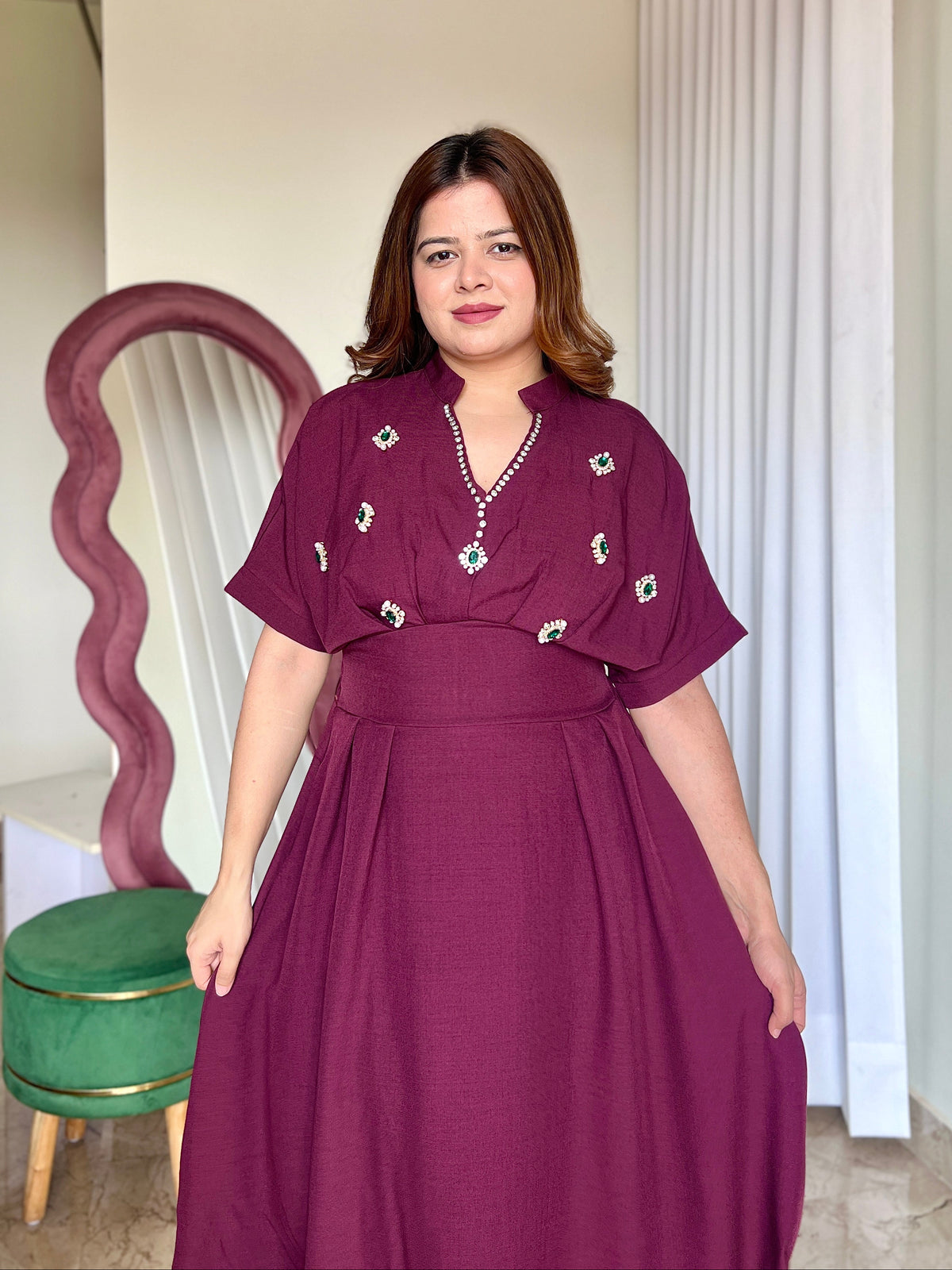 AMELIA EMBELISHED DRESS
